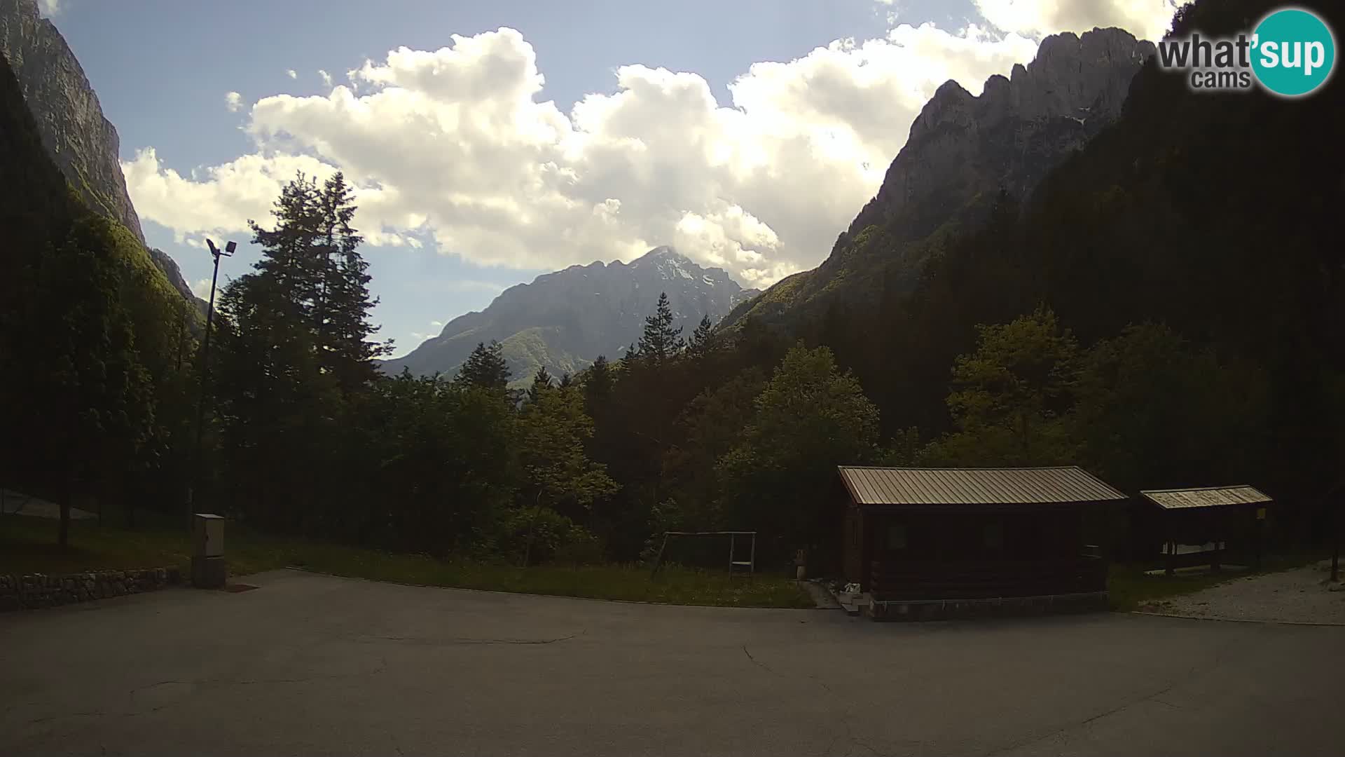 Log pod Mangartom webcam – View to Jerebica and Rombon – Bovec – Slovenia