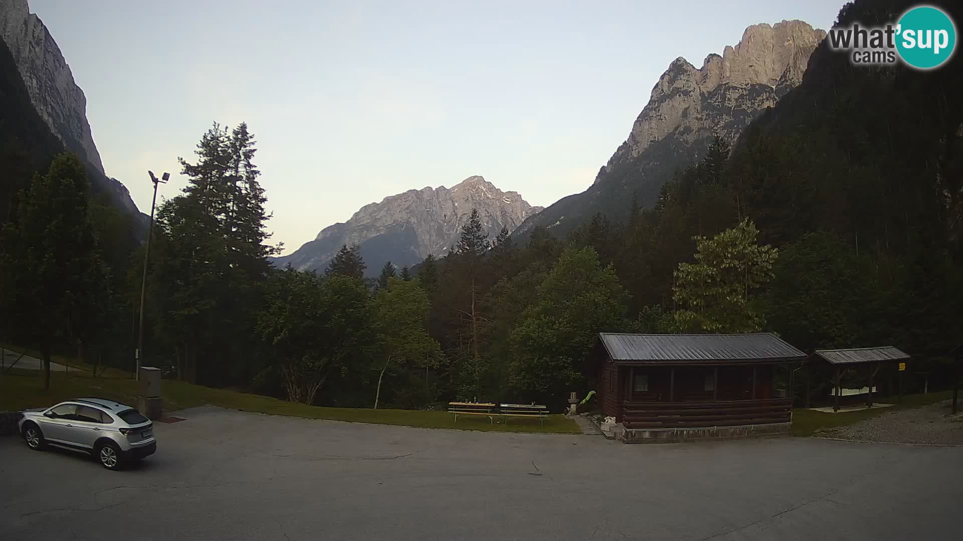Log pod Mangartom webcam – View to Jerebica and Rombon – Bovec – Slovenia
