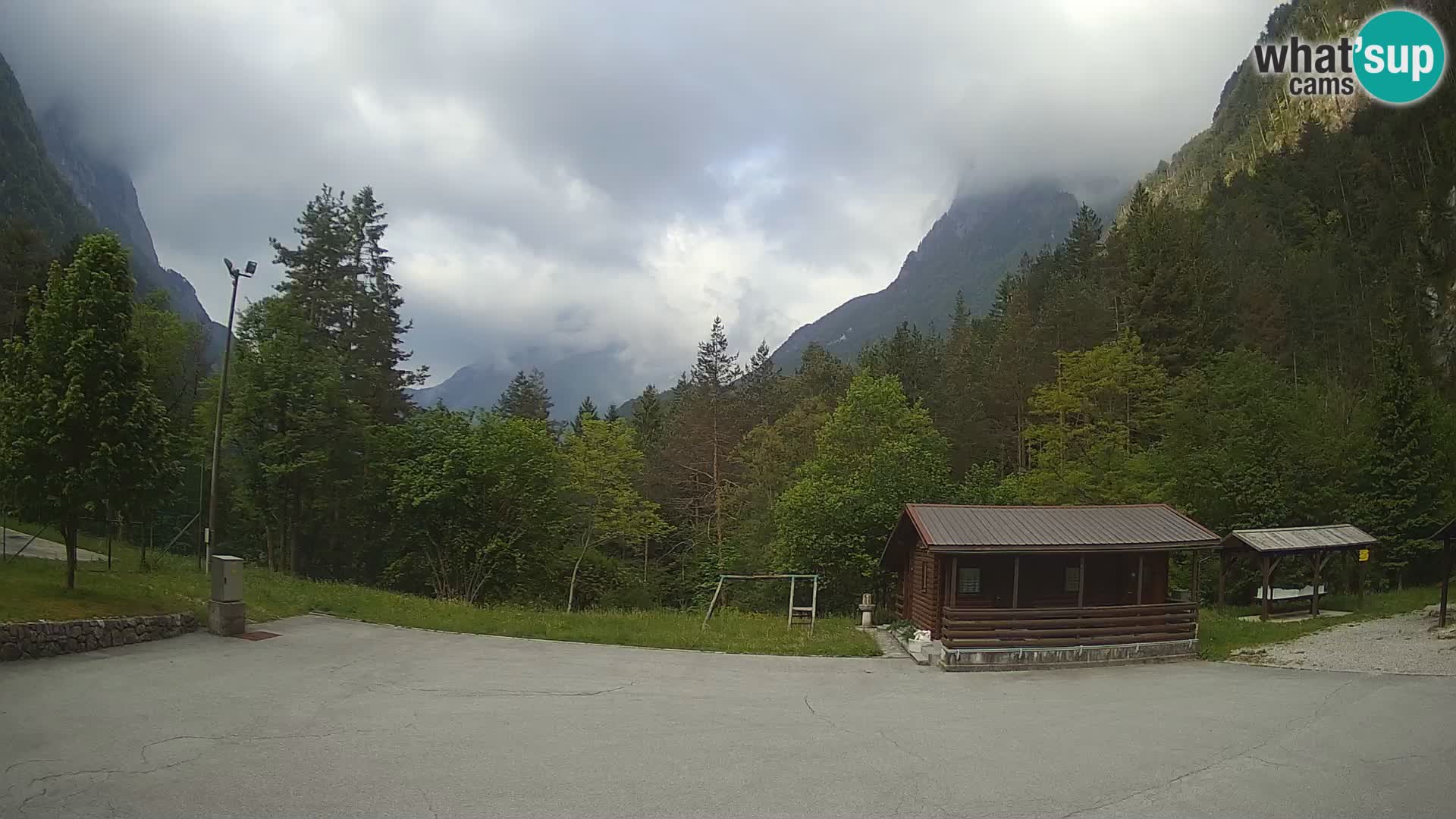 Web kamera Log pod Mangartom – Pogled na Jerebicu i Rombon – Bovec – Slovenija