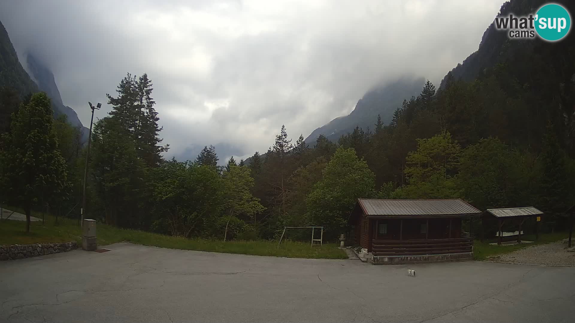Log pod Mangartom webcam – View to Jerebica and Rombon – Bovec – Slovenia