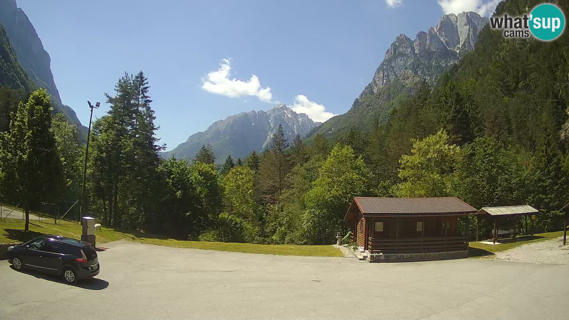 Log pod Mangartom webcam – View to Jerebica and Rombon – Bovec – Slovenia