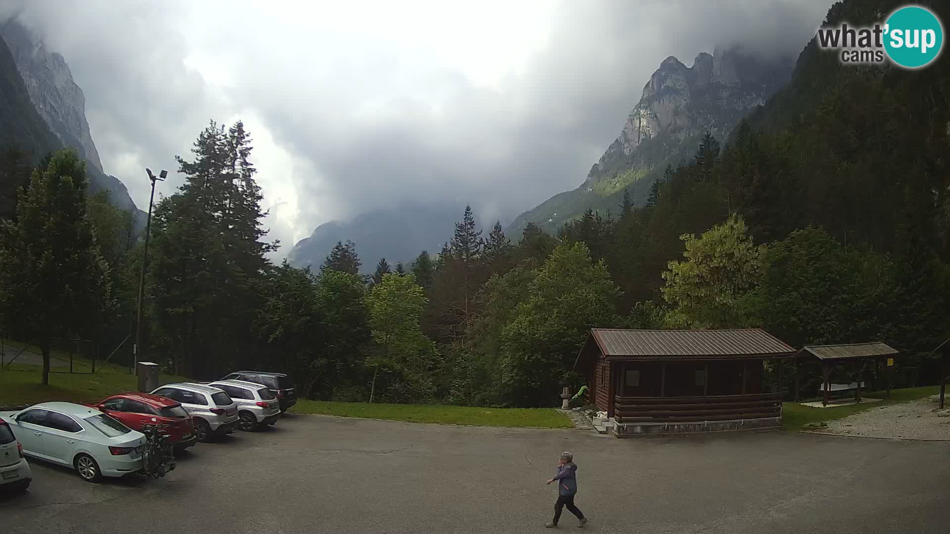 Log pod Mangartom Webcam – Blick auf Jerebica und Rombon – Bovec – Slowenien