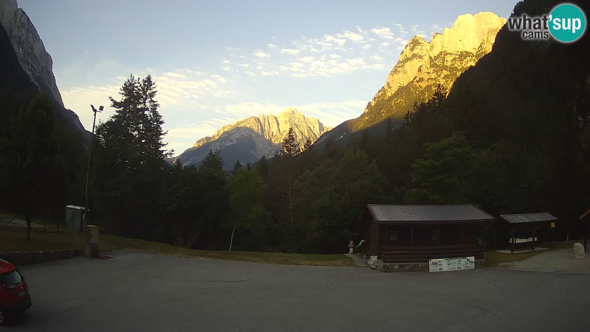 Log pod Mangartom webcam – View to Jerebica and Rombon – Bovec – Slovenia