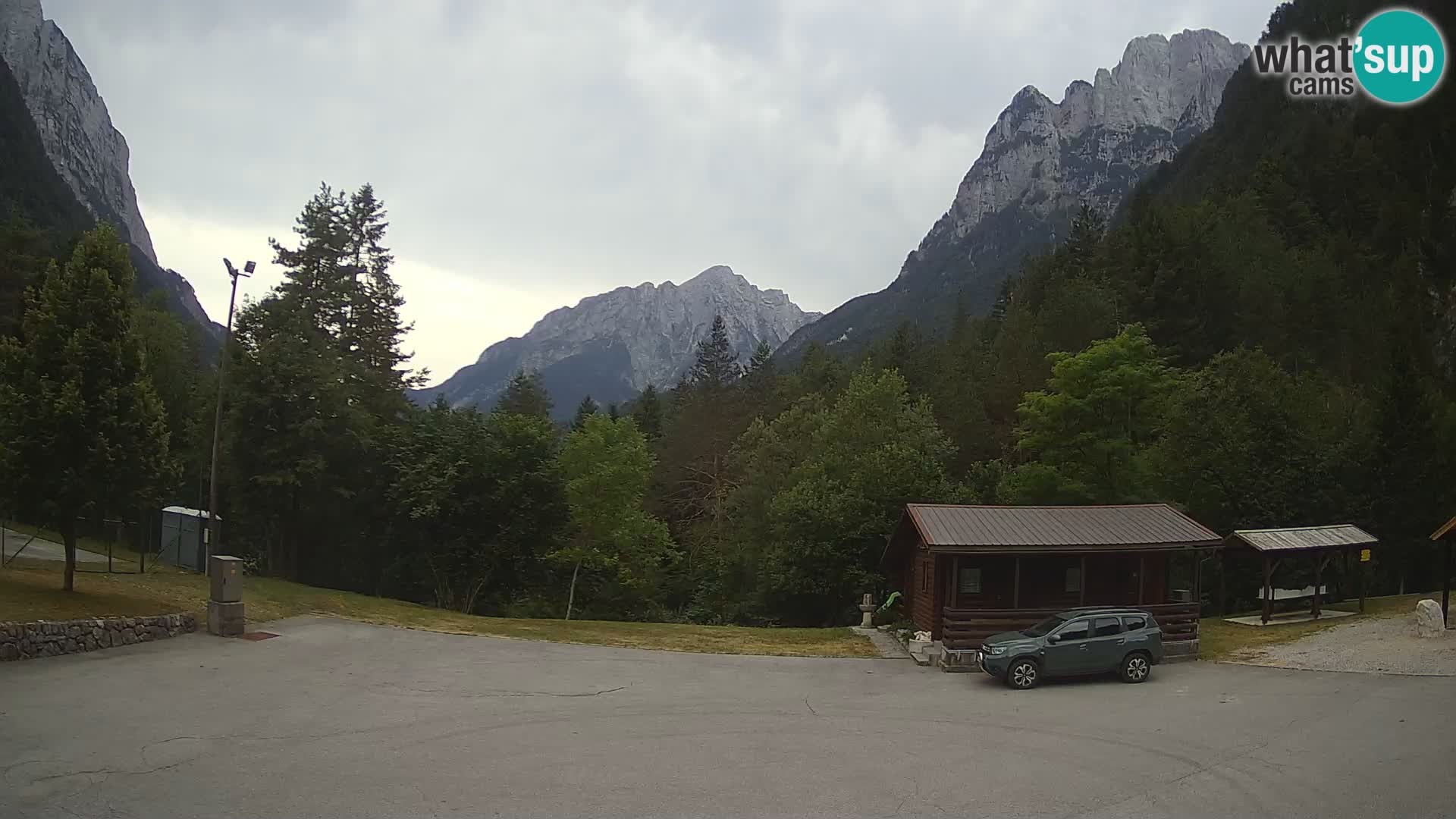 Log pod Mangartom webcam – View to Jerebica and Rombon – Bovec – Slovenia