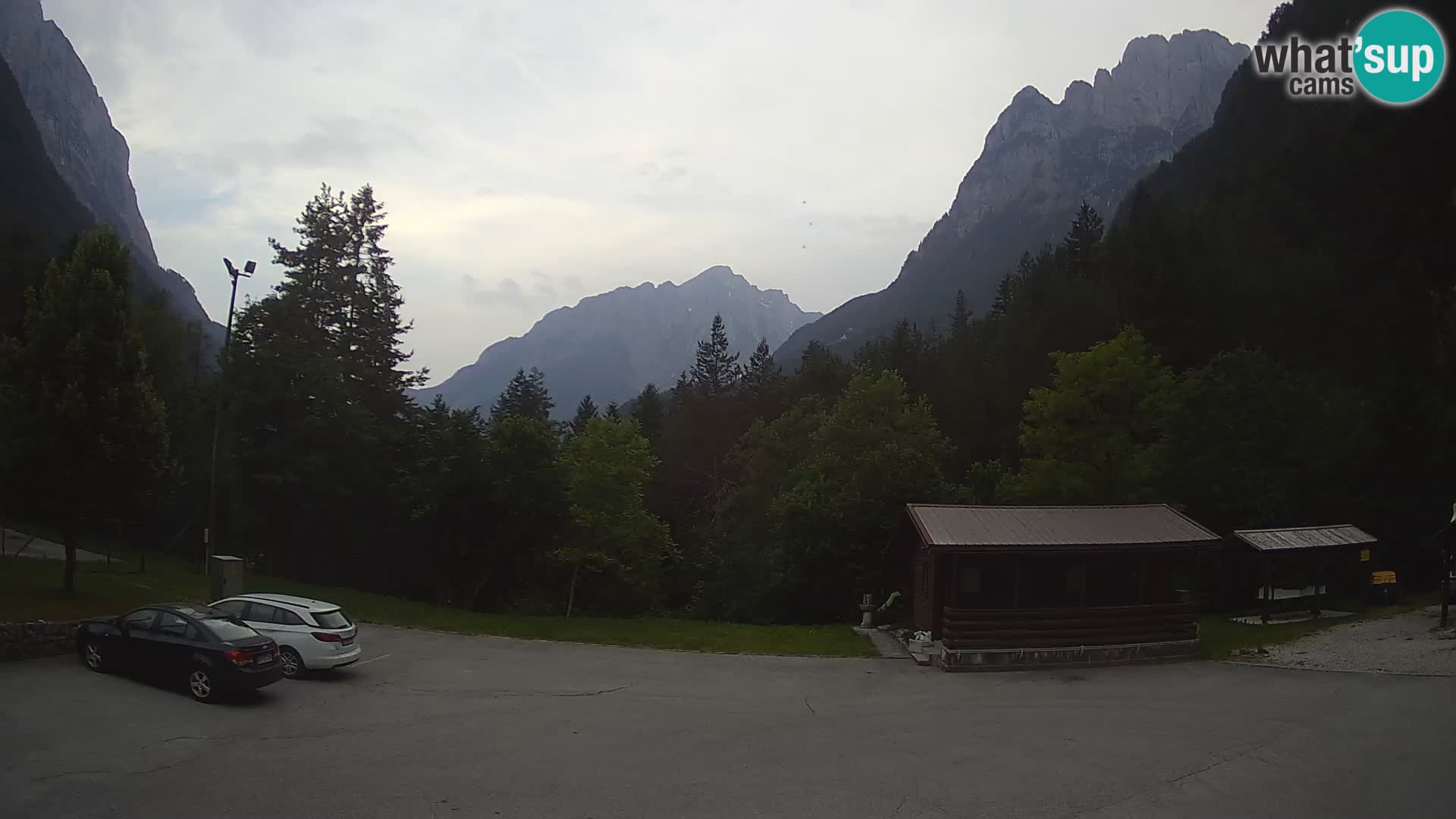 Log pod Mangartom webcam – View to Jerebica and Rombon – Bovec – Slovenia