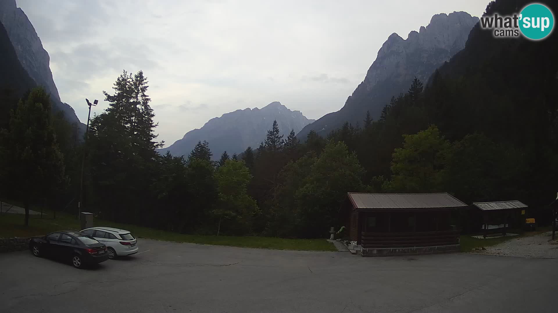 Log pod Mangartom webcam – View to Jerebica and Rombon – Bovec – Slovenia