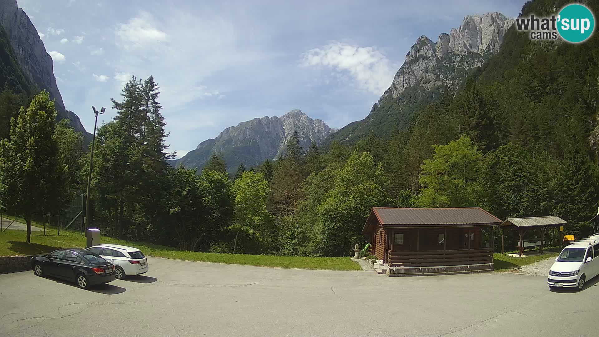 Log pod Mangartom webcam – View to Jerebica and Rombon – Bovec – Slovenia