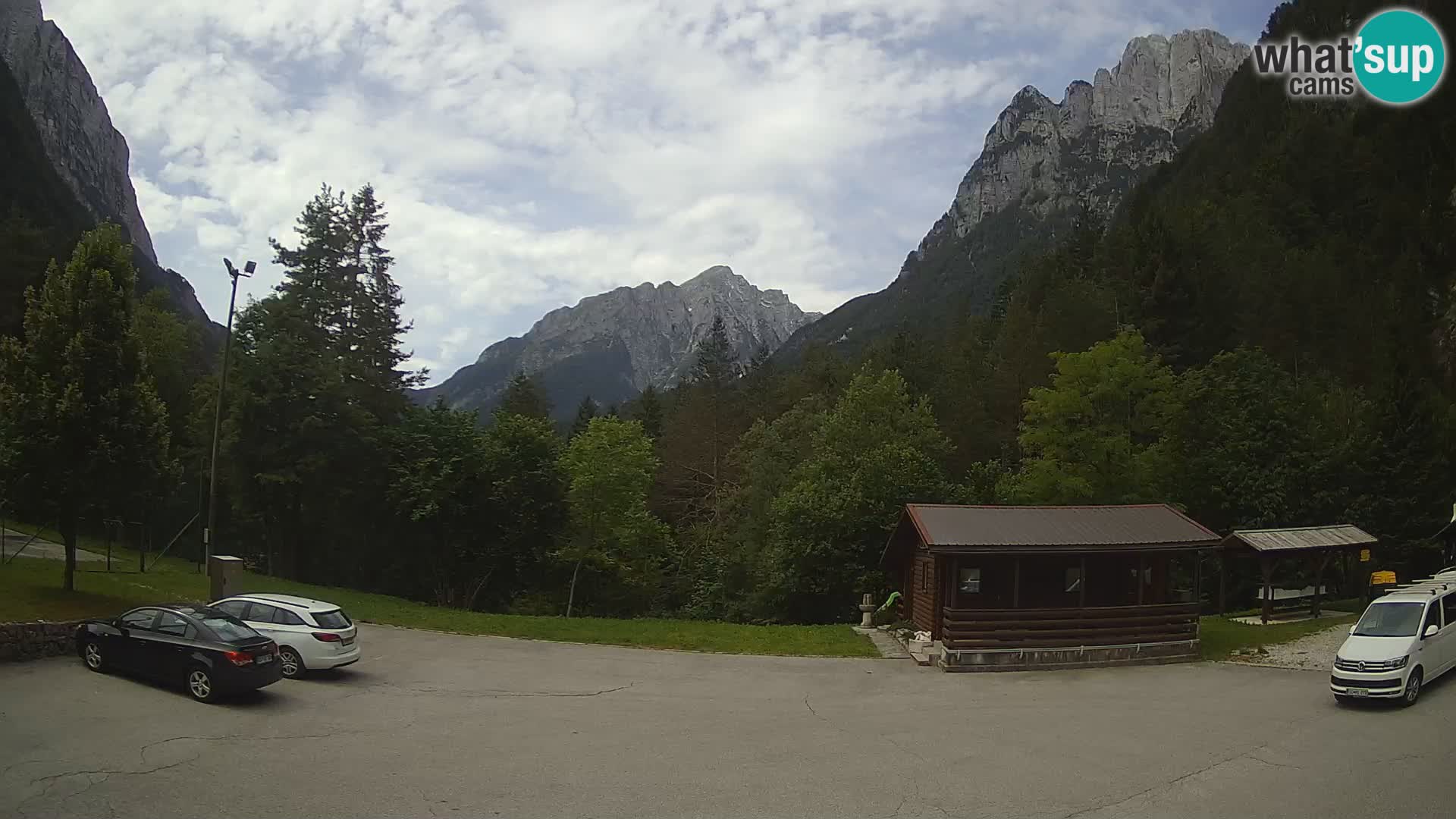 Log pod Mangartom webcam – View to Jerebica and Rombon – Bovec – Slovenia