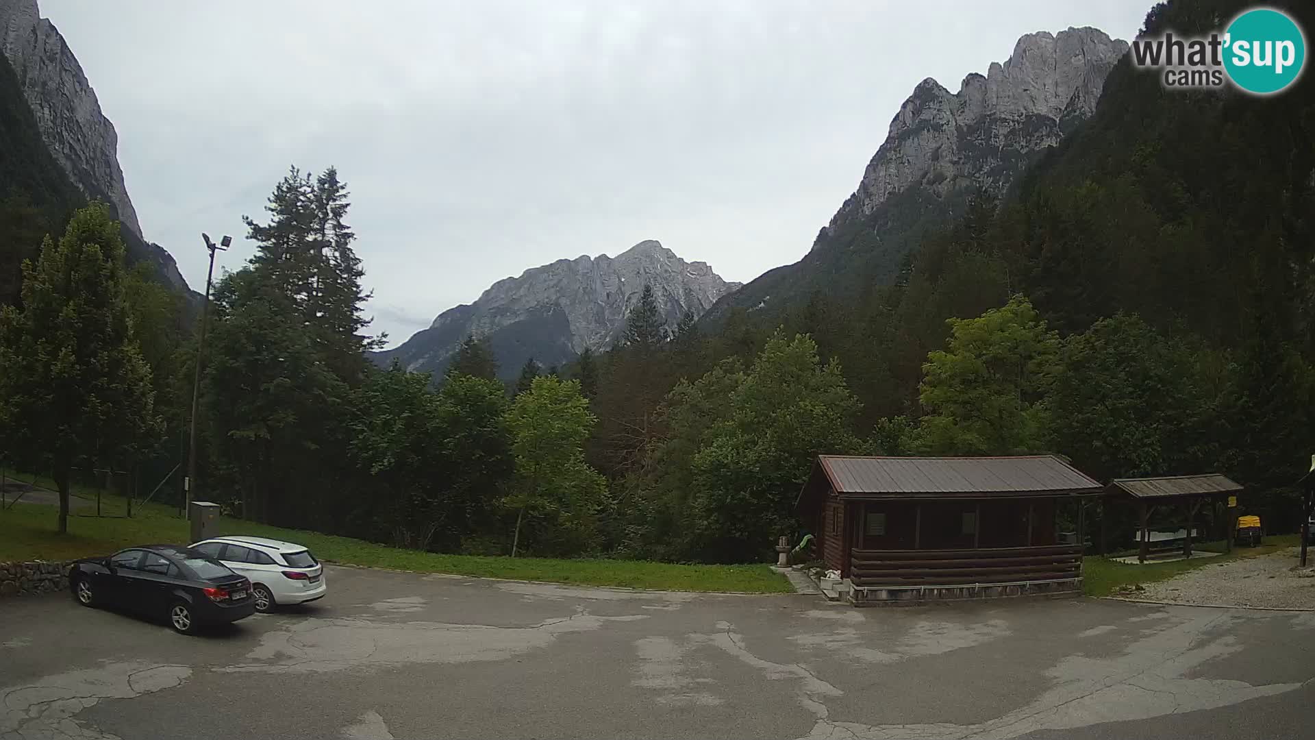 Log pod Mangartom webcam – Vue sur Jerebica et Rombon – Bovec – Slovénie