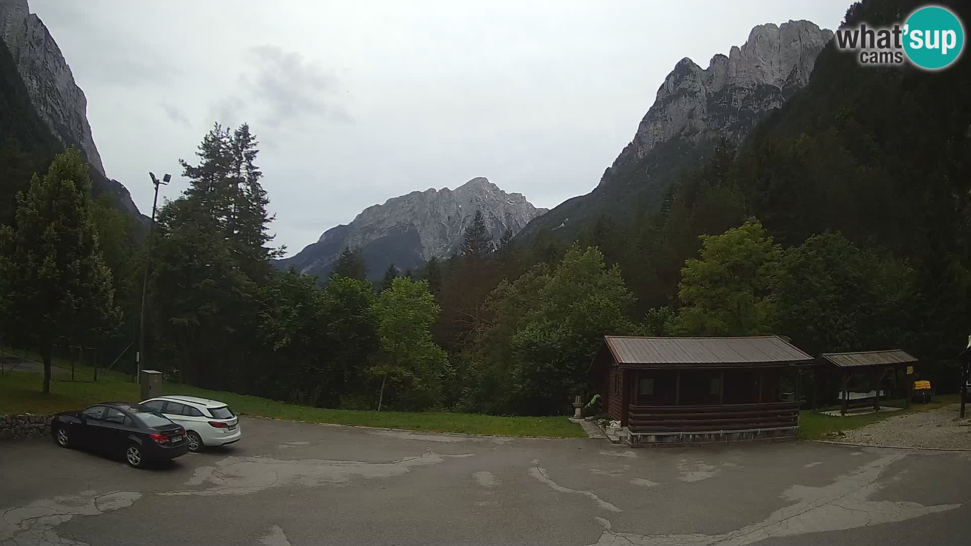Web kamera Log pod Mangartom – Pogled na Jerebicu i Rombon – Bovec – Slovenija