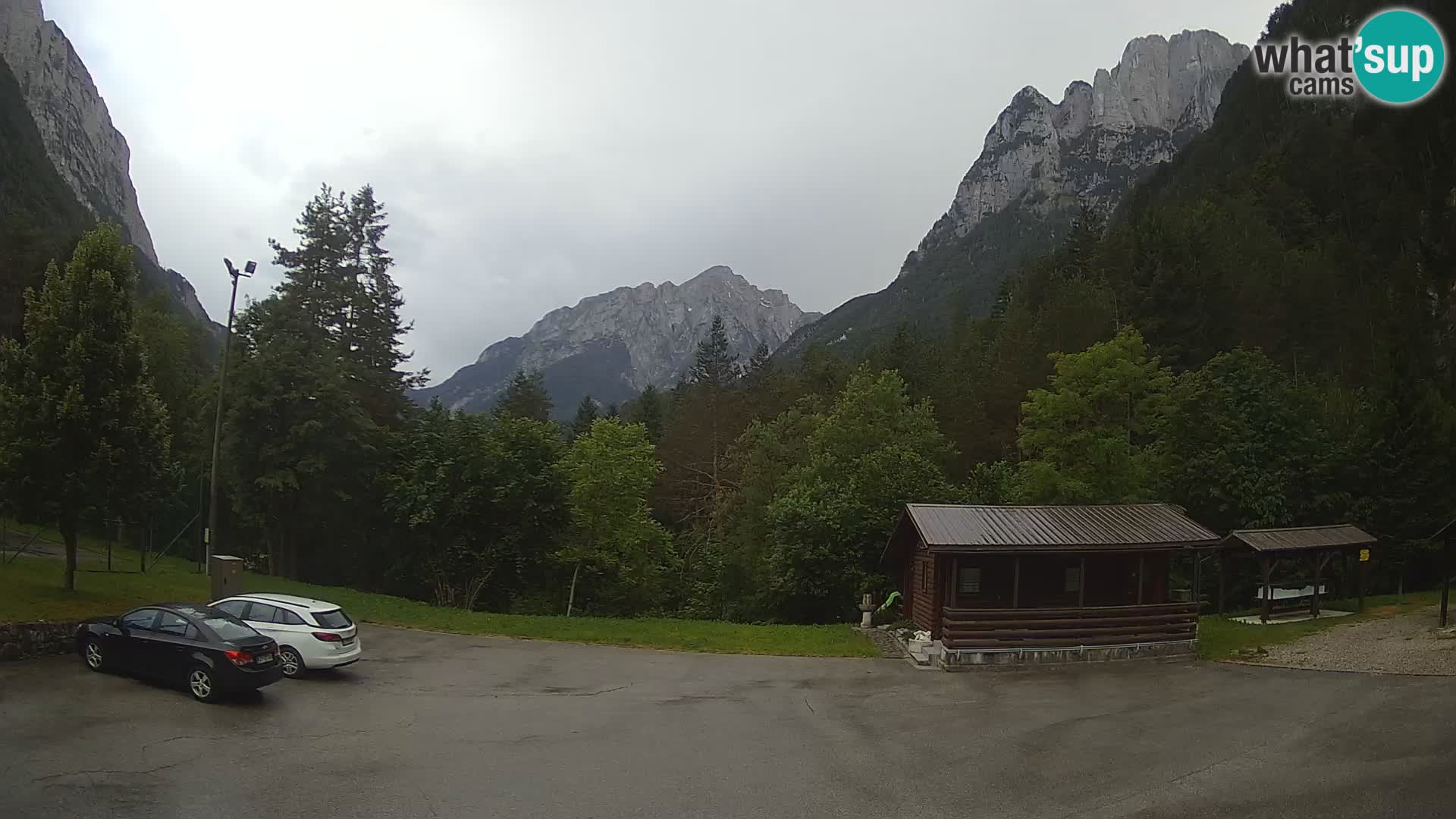 Log pod Mangartom webcam – Vue sur Jerebica et Rombon – Bovec – Slovénie