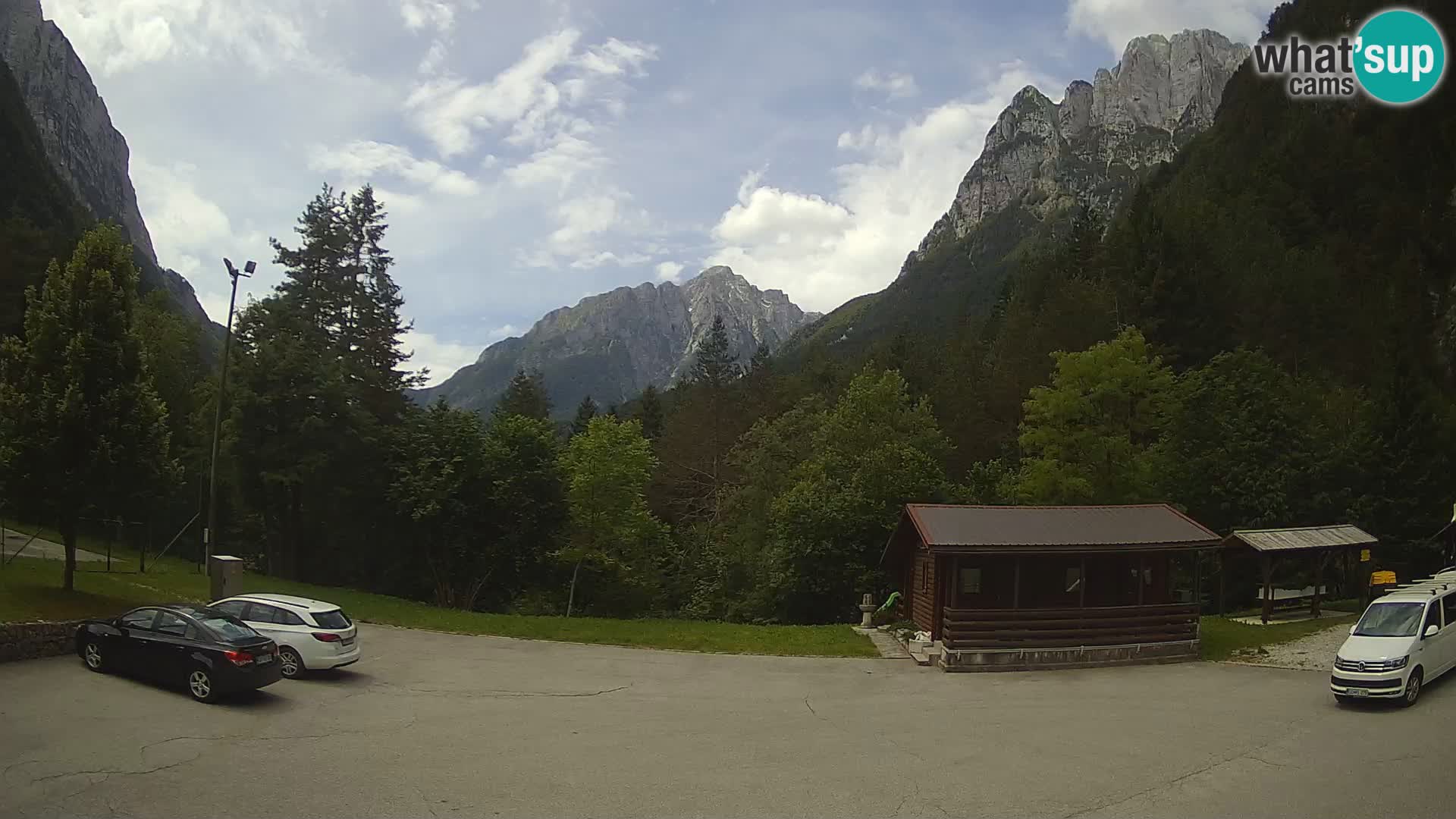 Log pod Mangartom webcam – Vue sur Jerebica et Rombon – Bovec – Slovénie
