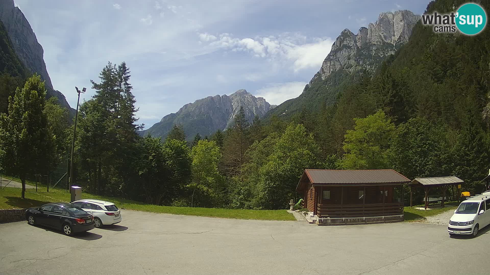 Log pod Mangartom webcam – Vue sur Jerebica et Rombon – Bovec – Slovénie