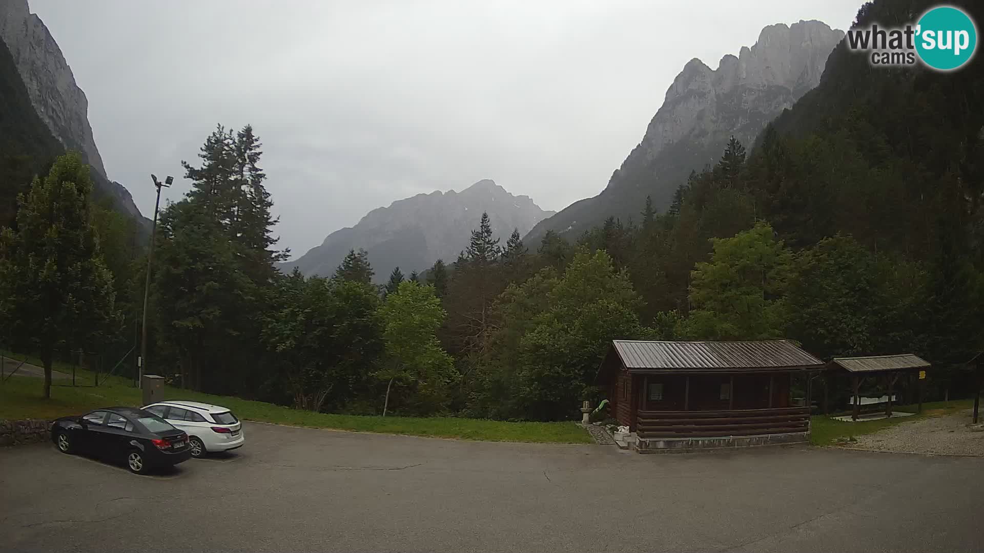 Log pod Mangartom webcam – Vue sur Jerebica et Rombon – Bovec – Slovénie