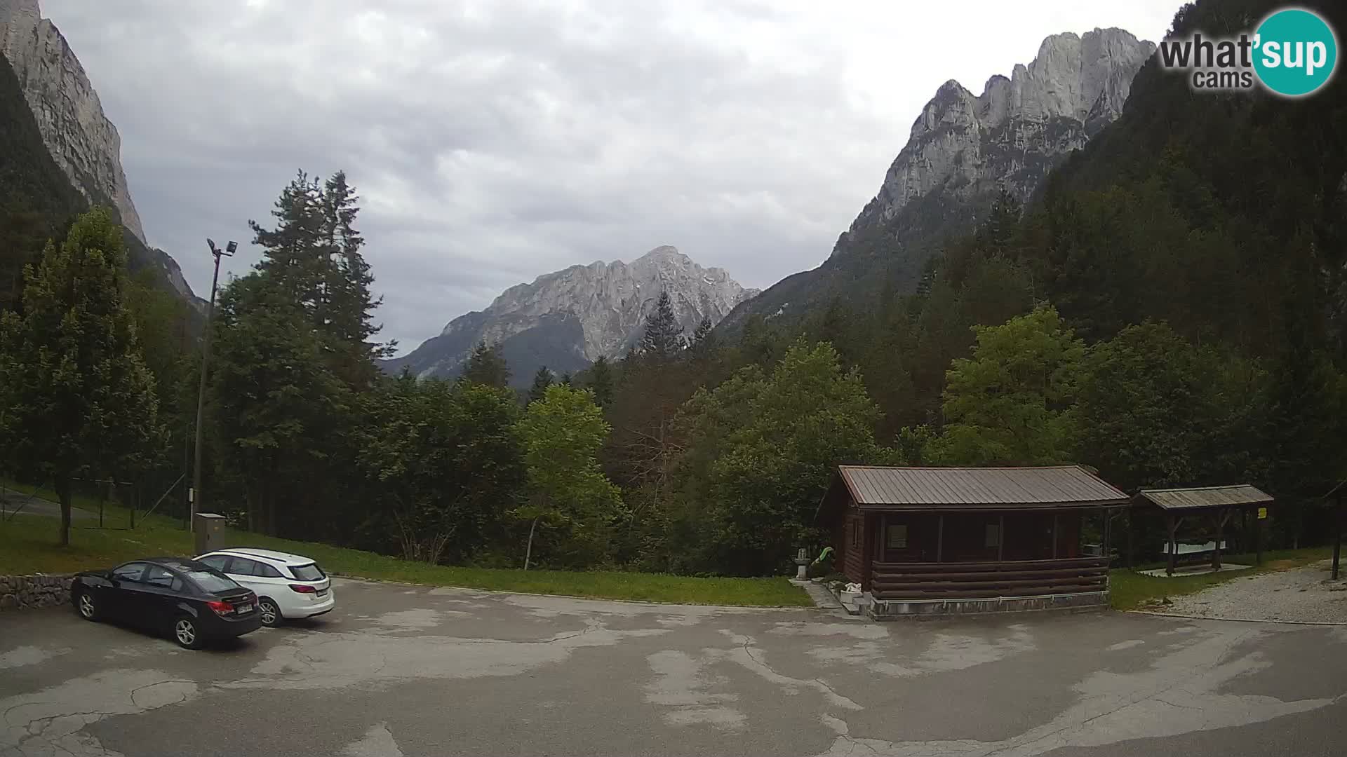 Web kamera Log pod Mangartom – Pogled na Jerebicu i Rombon – Bovec – Slovenija