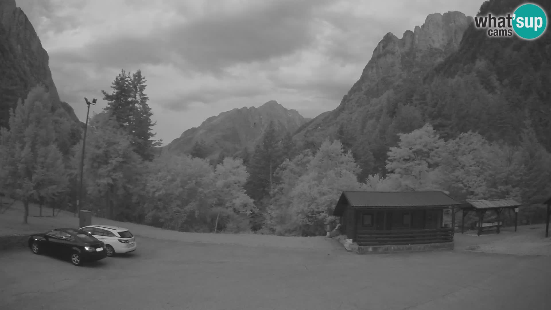Log pod Mangartom Webcam – Blick auf Jerebica und Rombon – Bovec – Slowenien
