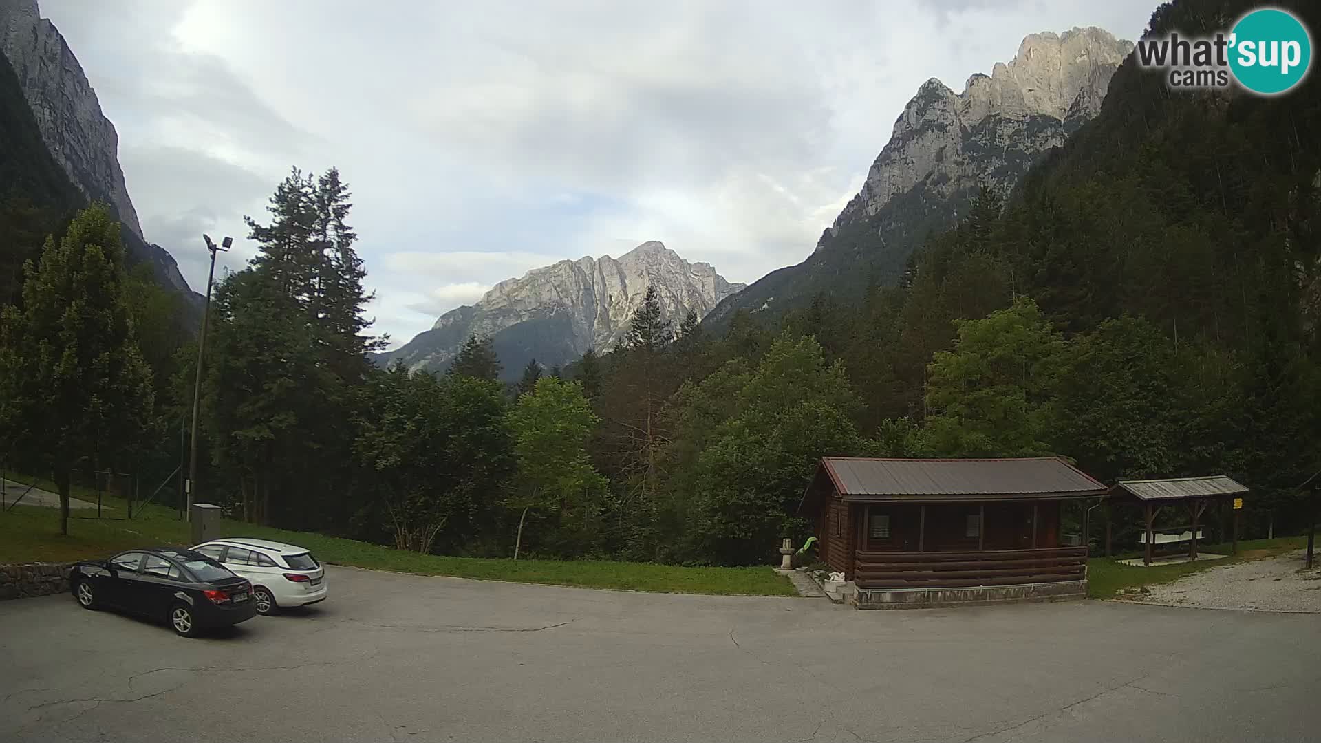 Web kamera Log pod Mangartom – Pogled na Jerebicu i Rombon – Bovec – Slovenija
