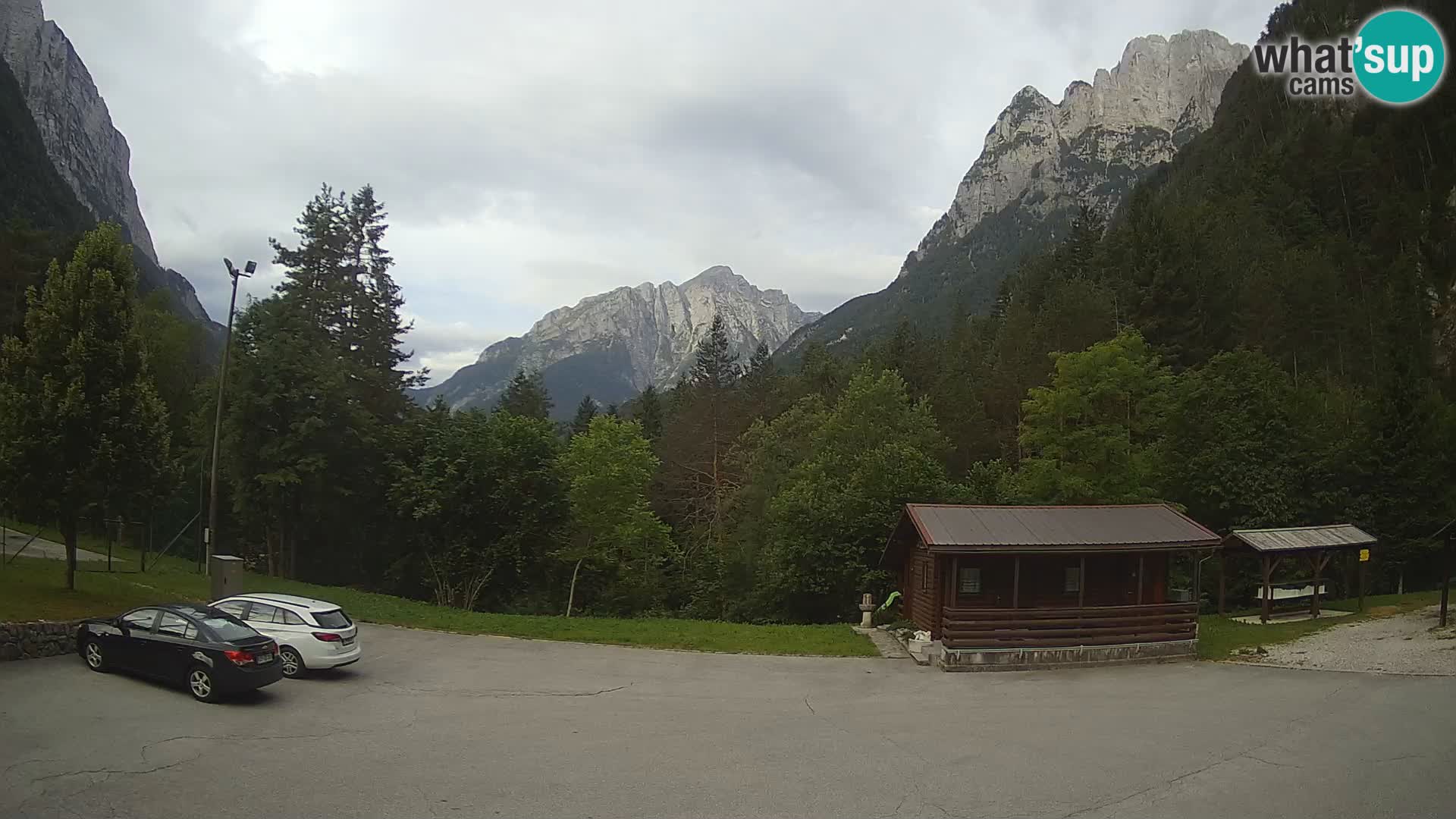 Log pod Mangartom webcam – Vue sur Jerebica et Rombon – Bovec – Slovénie