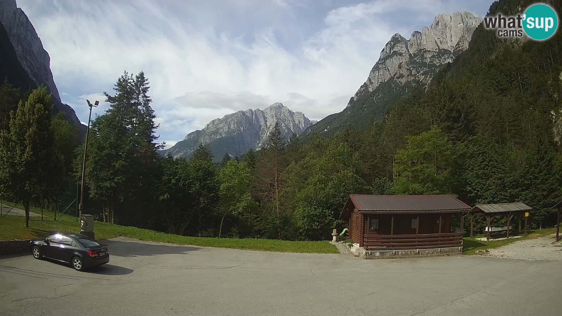 Log pod Mangartom Webcam – Blick auf Jerebica und Rombon – Bovec – Slowenien
