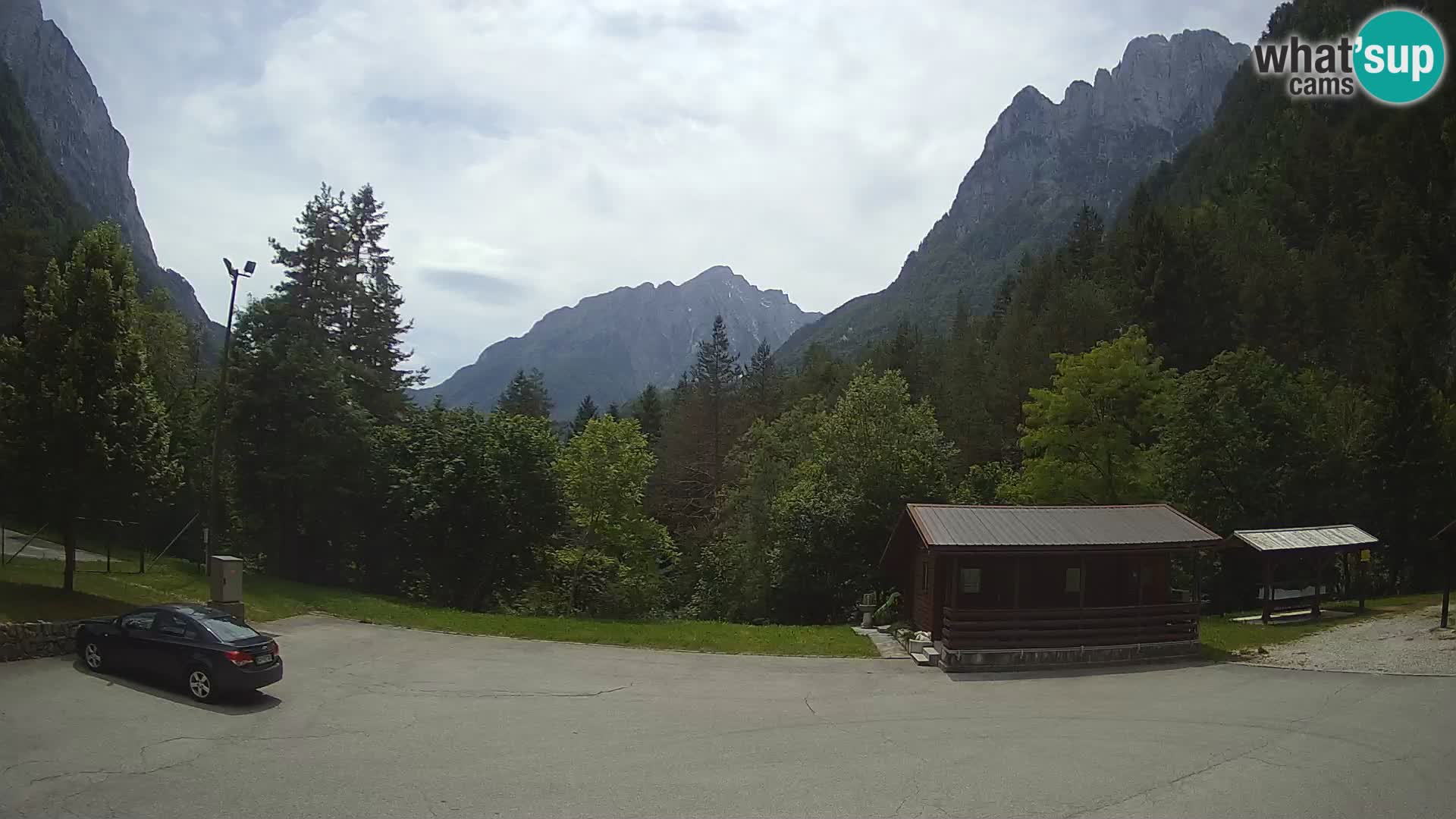 Log pod Mangartom webcam – View to Jerebica and Rombon – Bovec – Slovenia