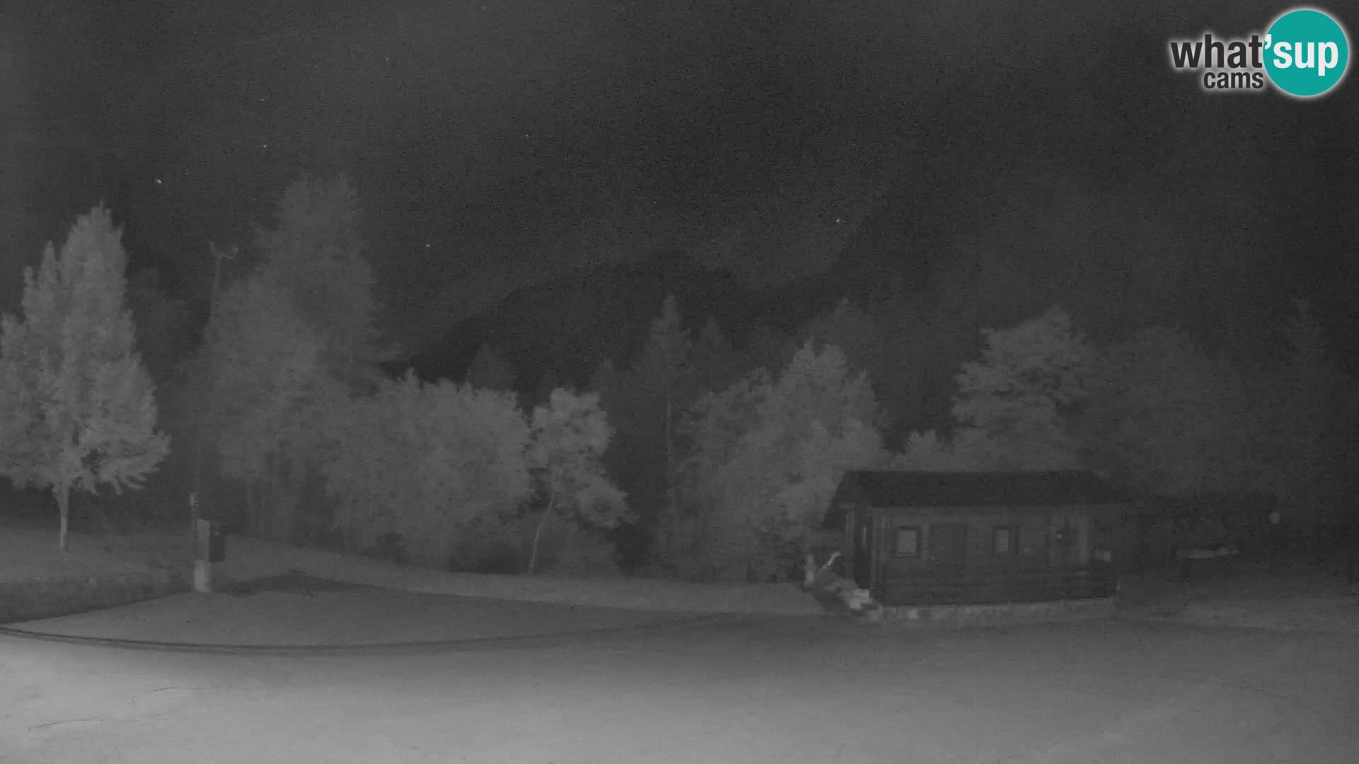 Spletna kamera Log pod Mangartom – Pogled na Jerebico in Rombon – Bovec – Slovenija