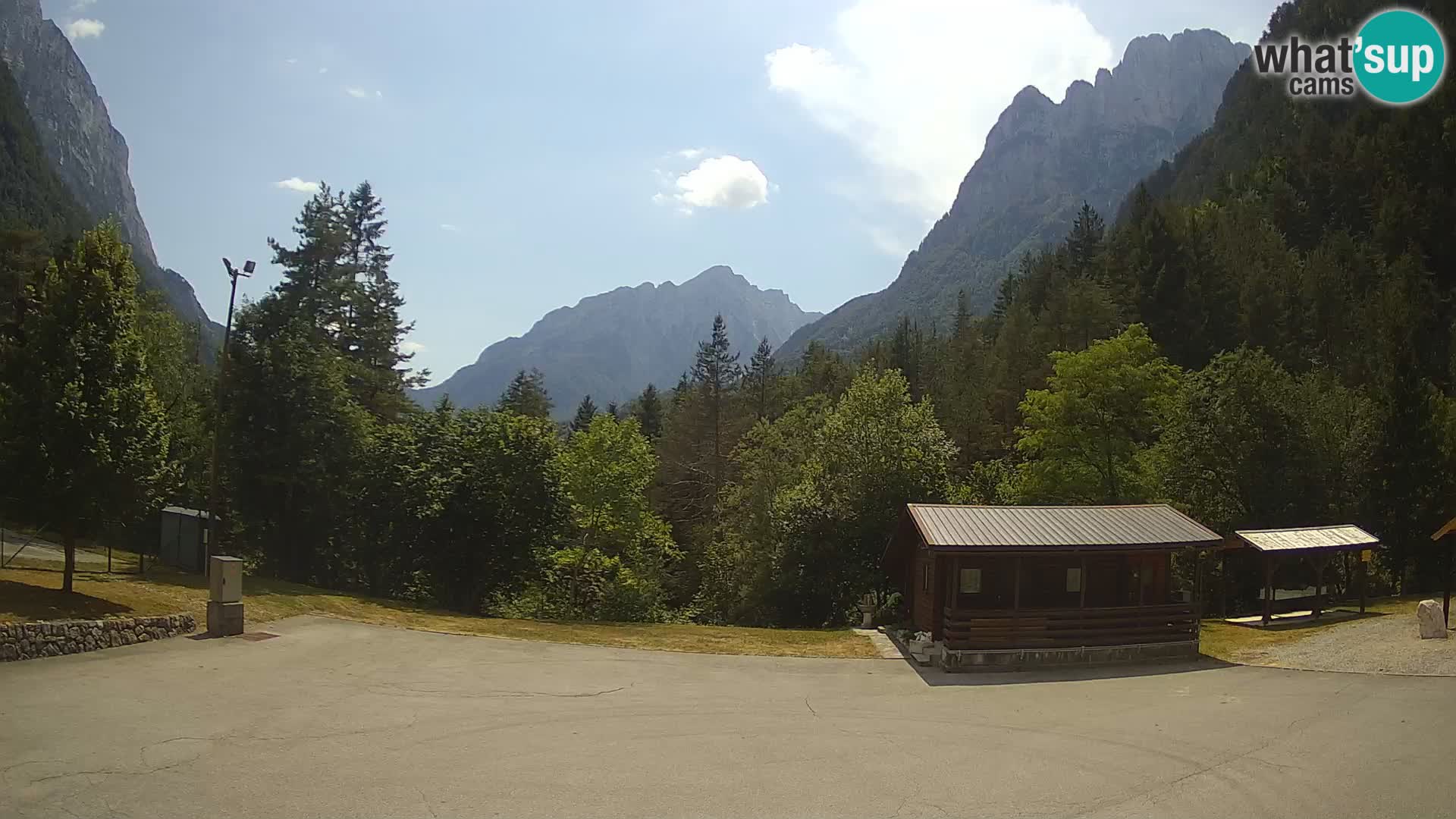 Log pod Mangartom webcam – View to Jerebica and Rombon – Bovec – Slovenia