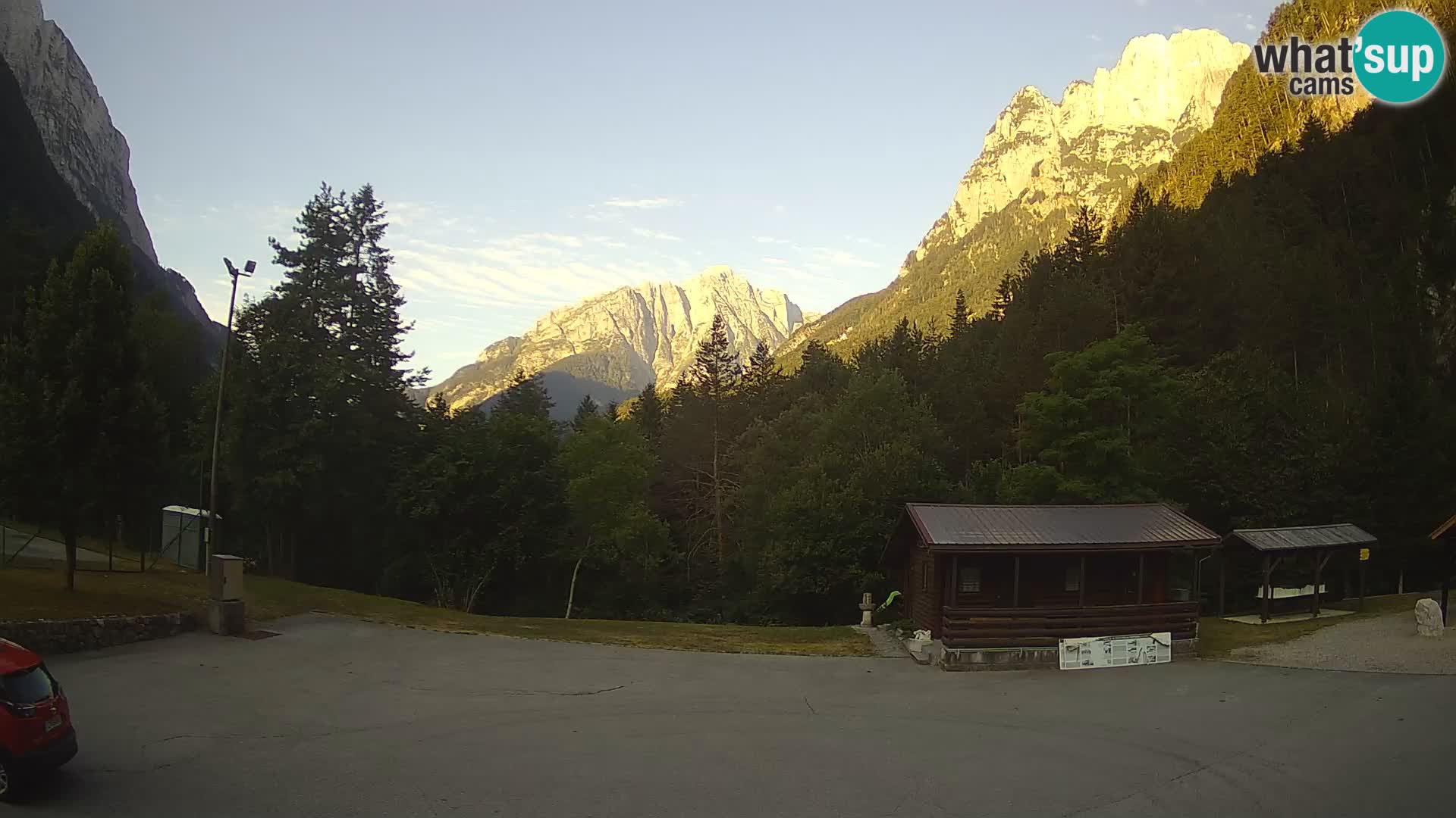 Log pod Mangartom webcam – View to Jerebica and Rombon – Bovec – Slovenia