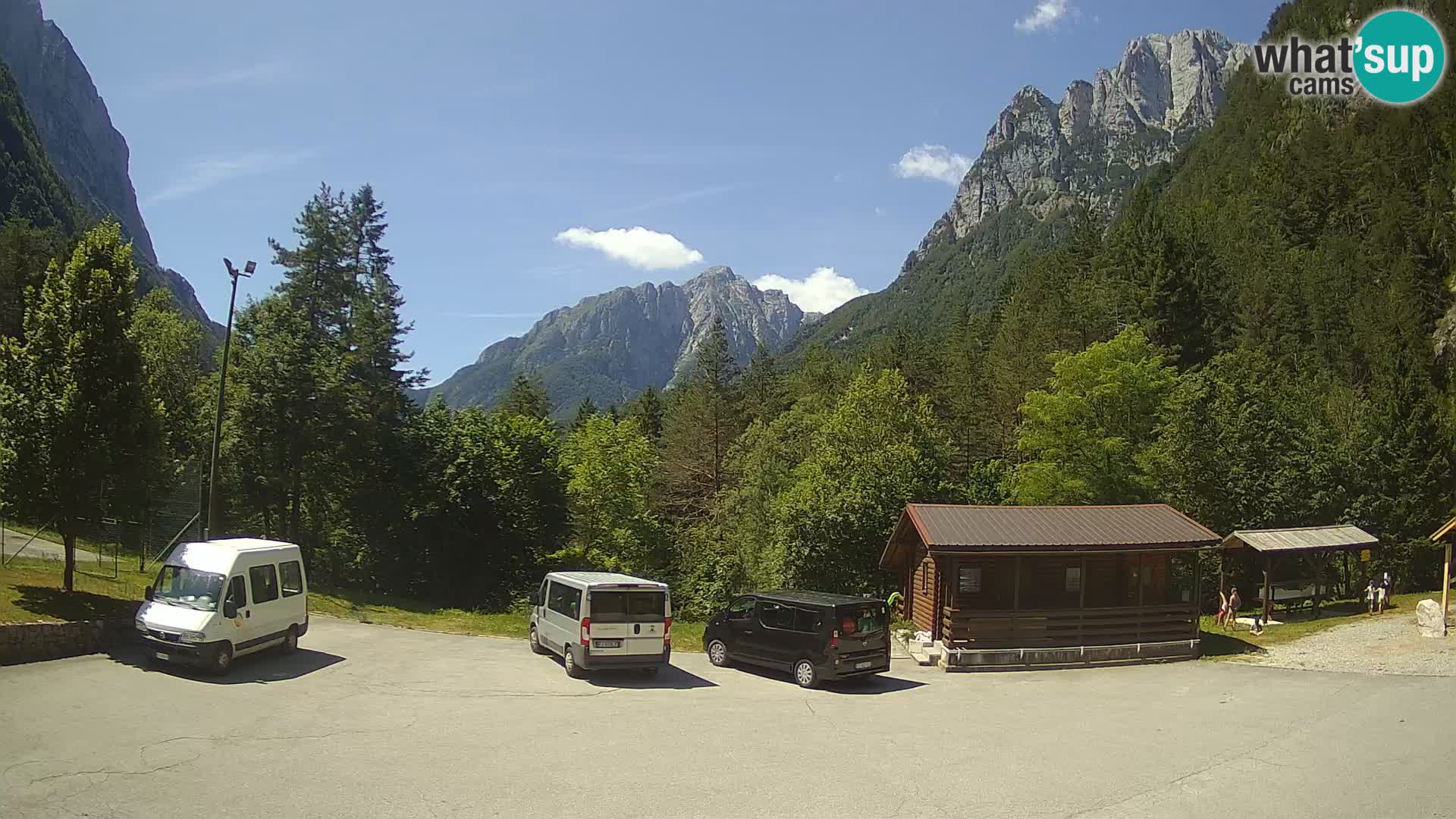 Log pod Mangartom Webcam – Blick auf Jerebica und Rombon – Bovec – Slowenien