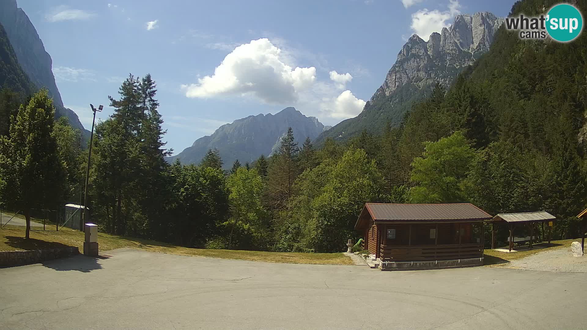 Log pod Mangartom Webcam – Blick auf Jerebica und Rombon – Bovec – Slowenien