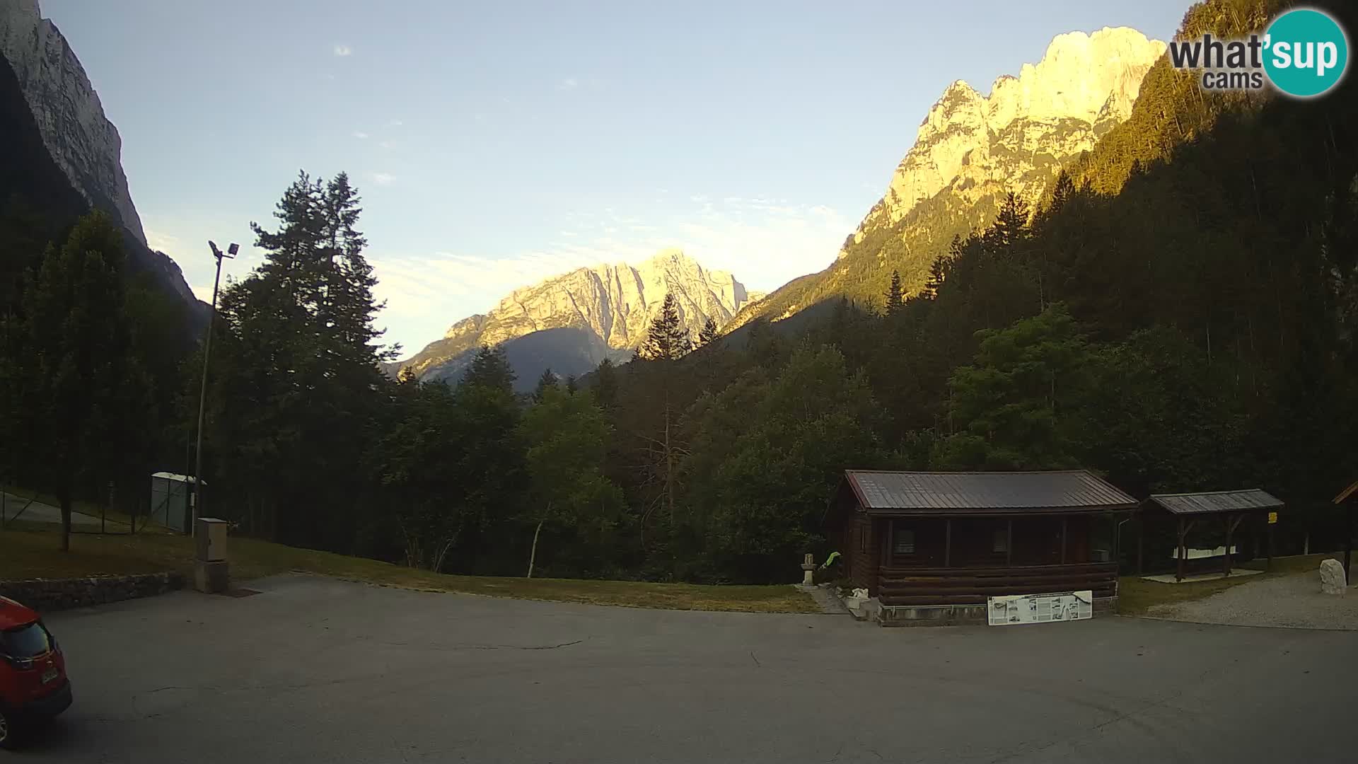 Log pod Mangartom webcam – View to Jerebica and Rombon – Bovec – Slovenia