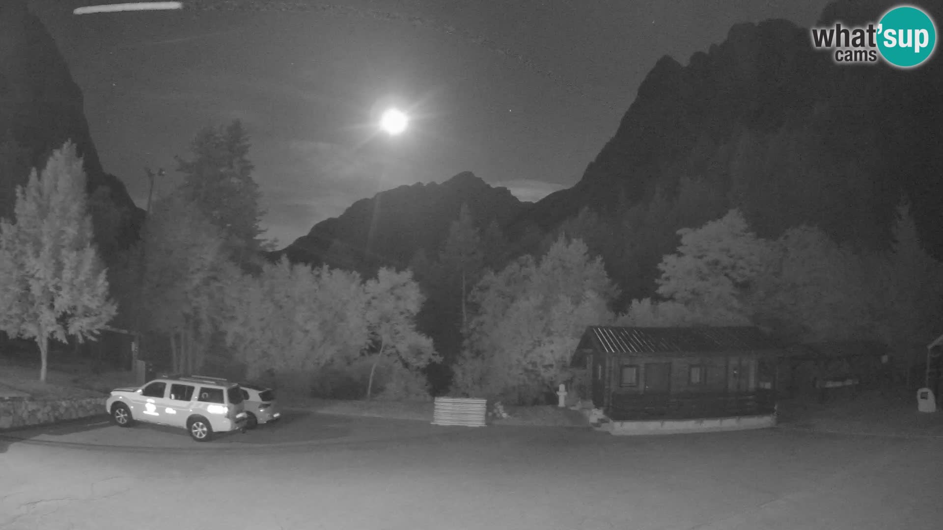 Log pod Mangartom Webcam – Blick auf Jerebica und Rombon – Bovec – Slowenien