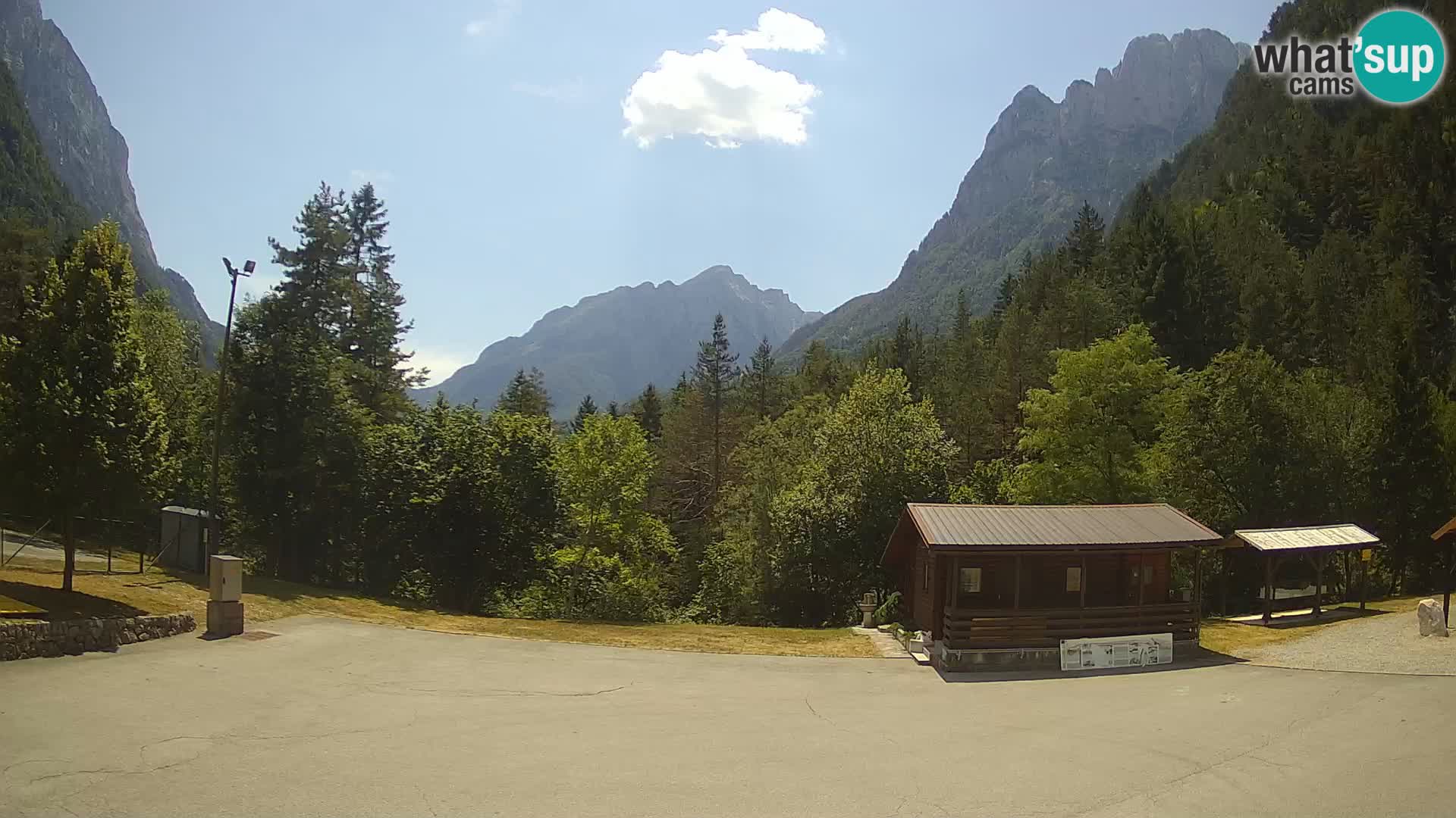Log pod Mangartom Webcam – Blick auf Jerebica und Rombon – Bovec – Slowenien