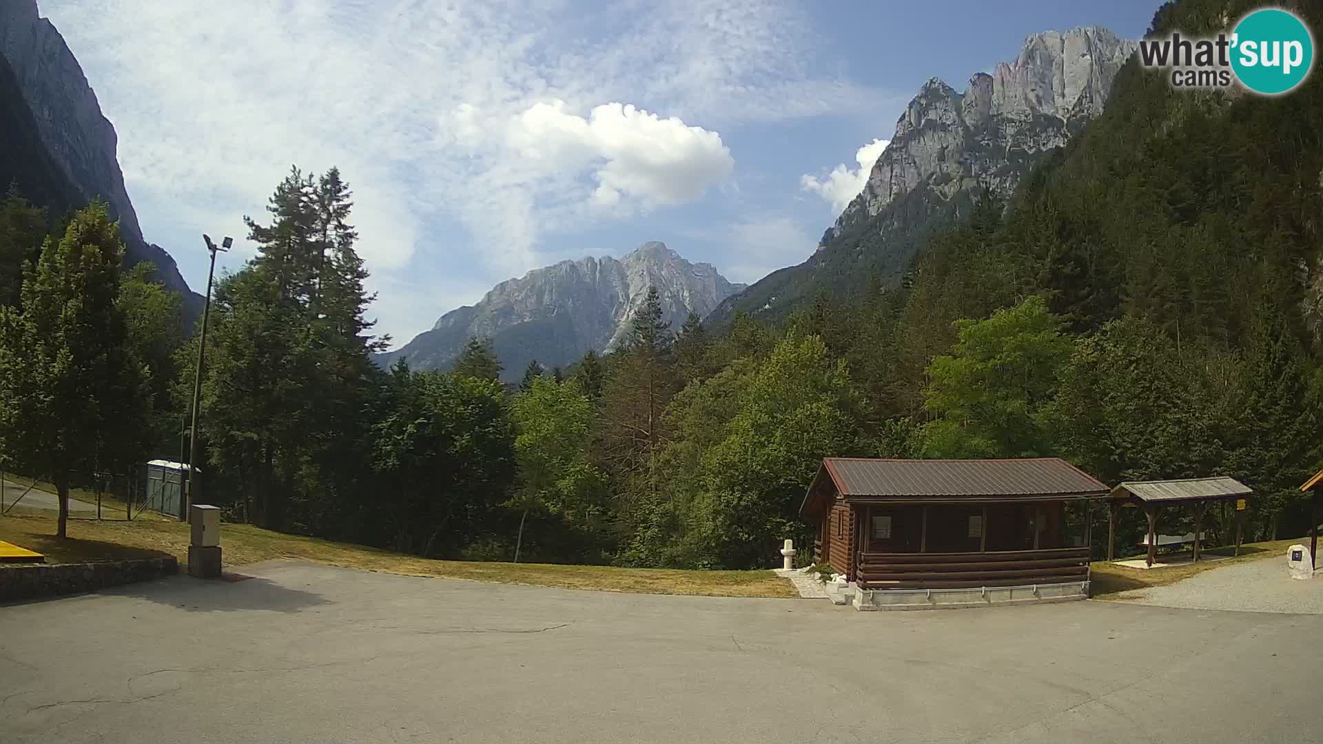 Log pod Mangartom webcam – View to Jerebica and Rombon – Bovec – Slovenia
