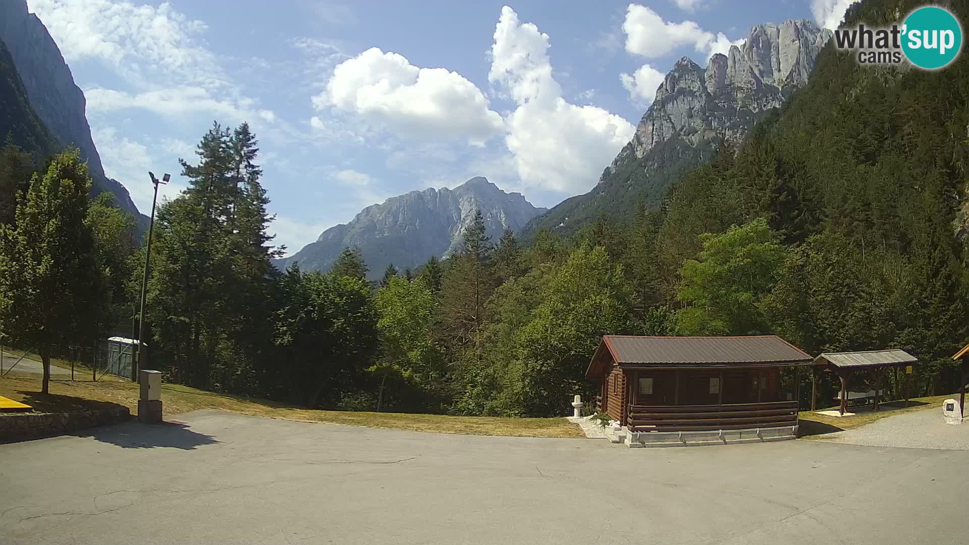 Log pod Mangartom Webcam – Blick auf Jerebica und Rombon – Bovec – Slowenien