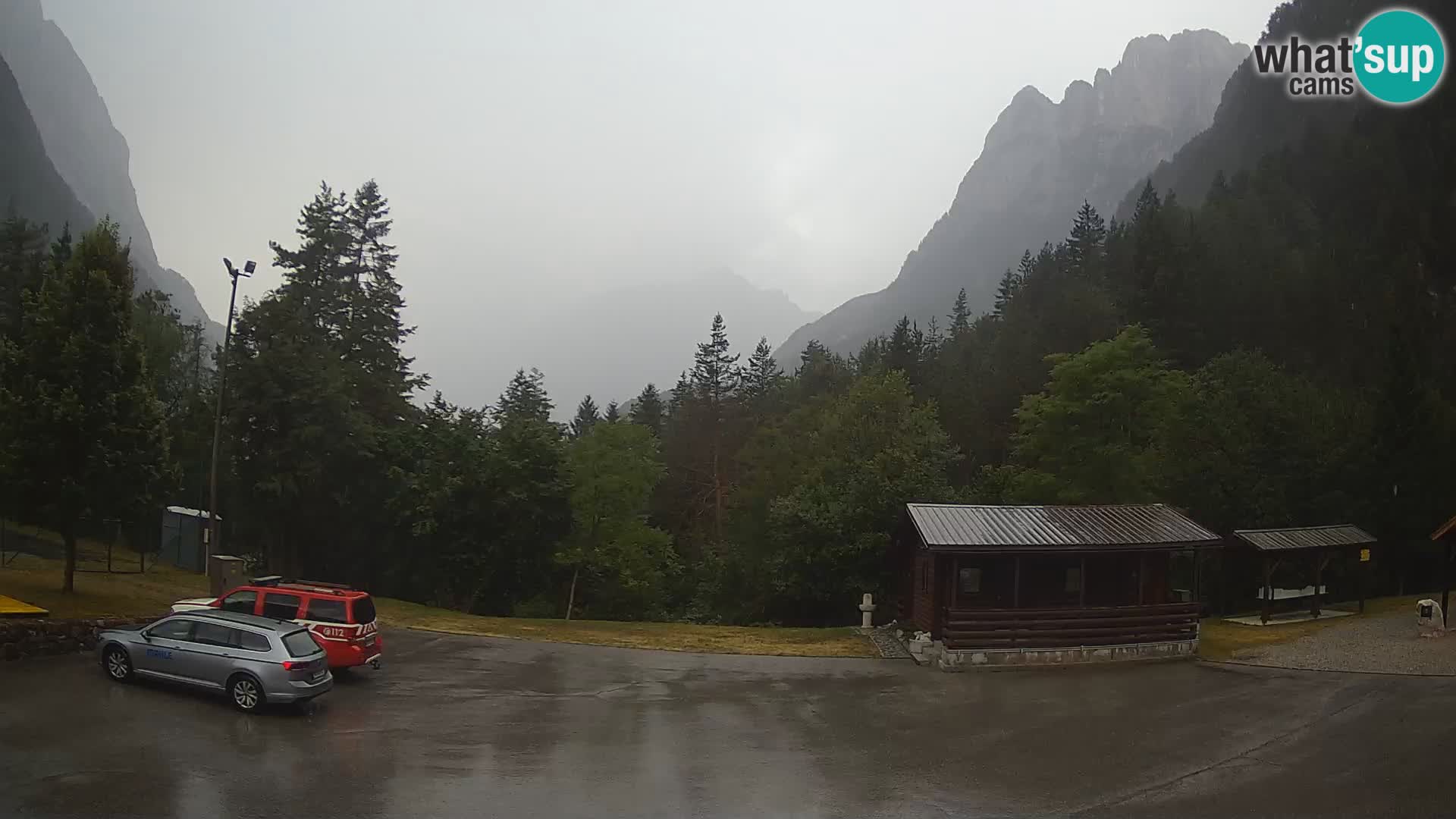 Log pod Mangartom Webcam – Blick auf Jerebica und Rombon – Bovec – Slowenien