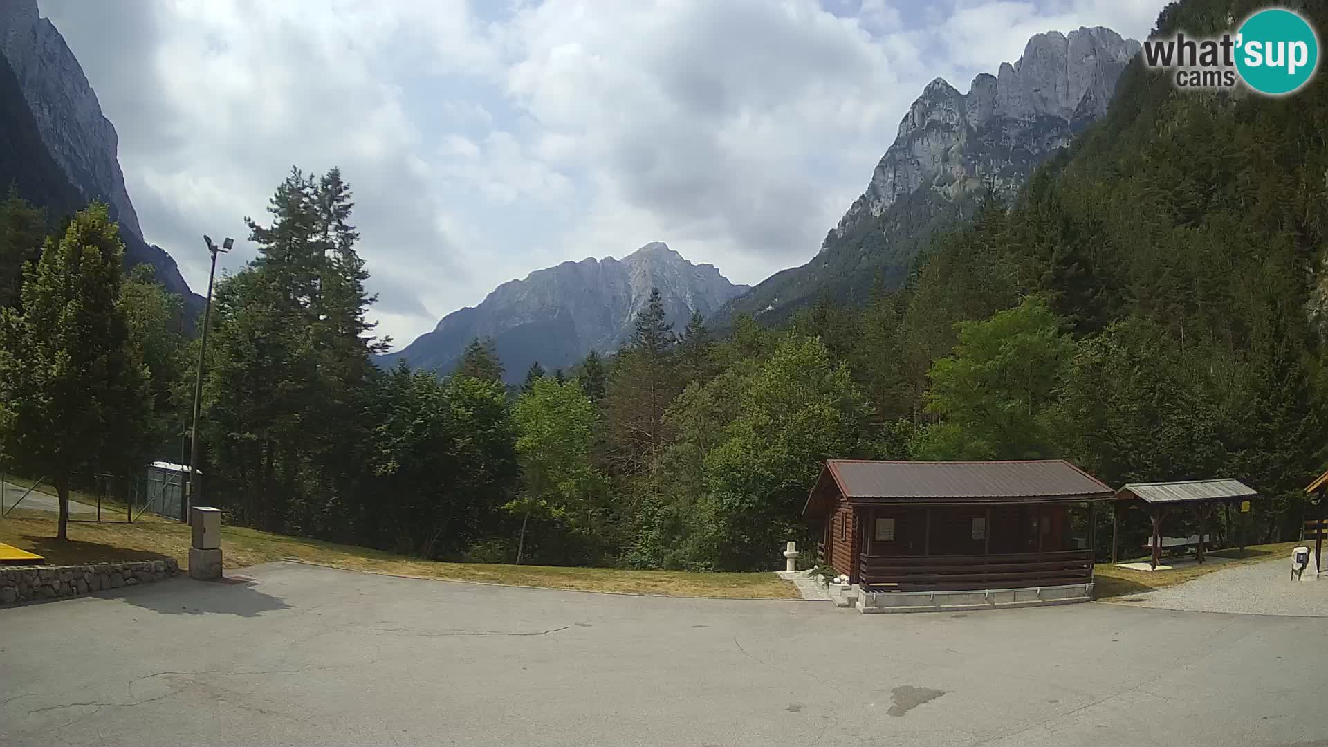 Log pod Mangartom webcam – View to Jerebica and Rombon – Bovec – Slovenia