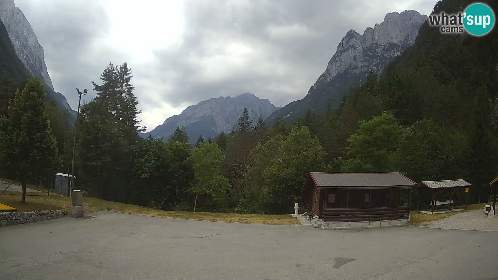 Log pod Mangartom webcam – Vue sur Jerebica et Rombon – Bovec – Slovénie
