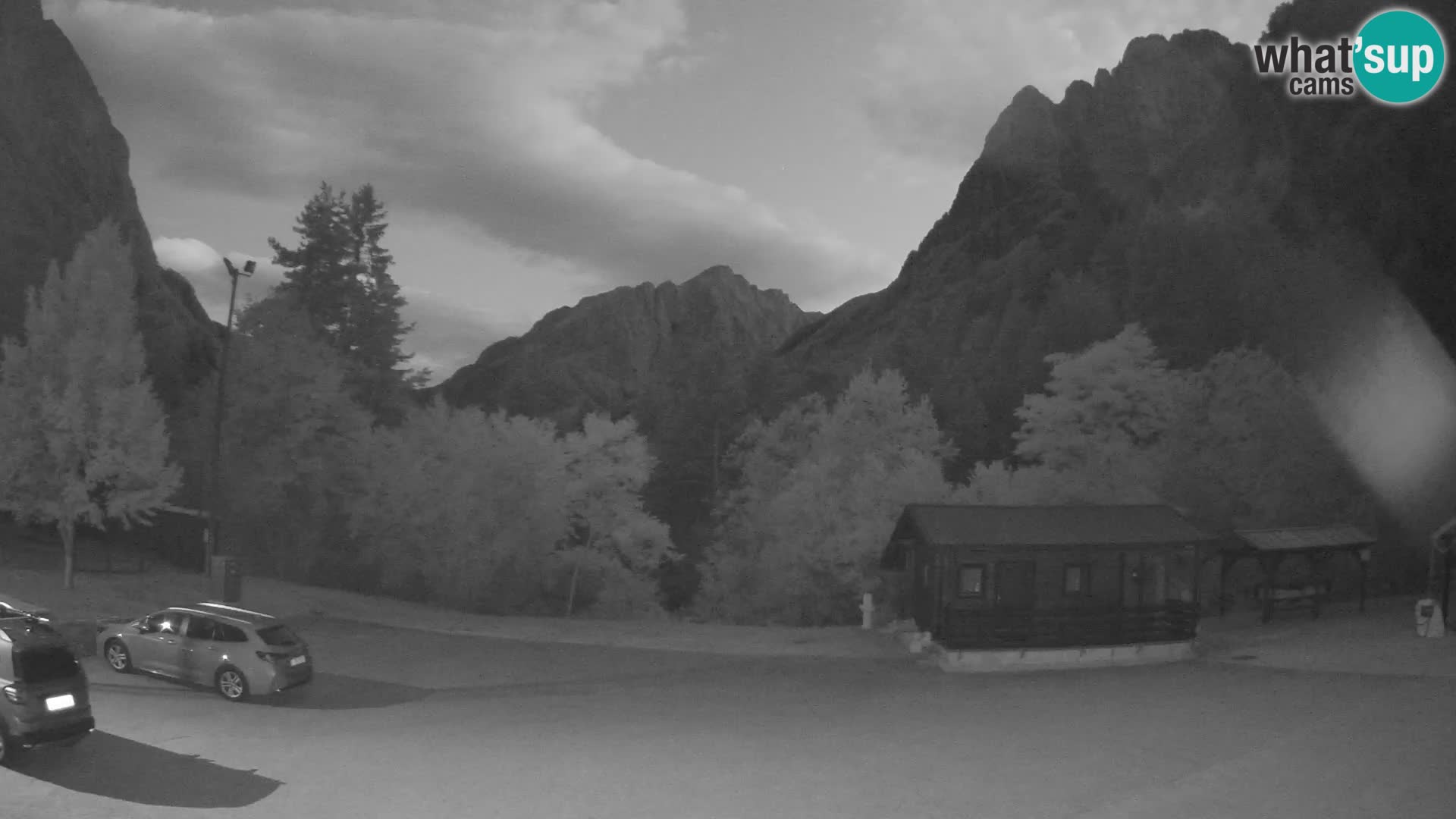 Log pod Mangartom webcam – View to Jerebica and Rombon – Bovec – Slovenia