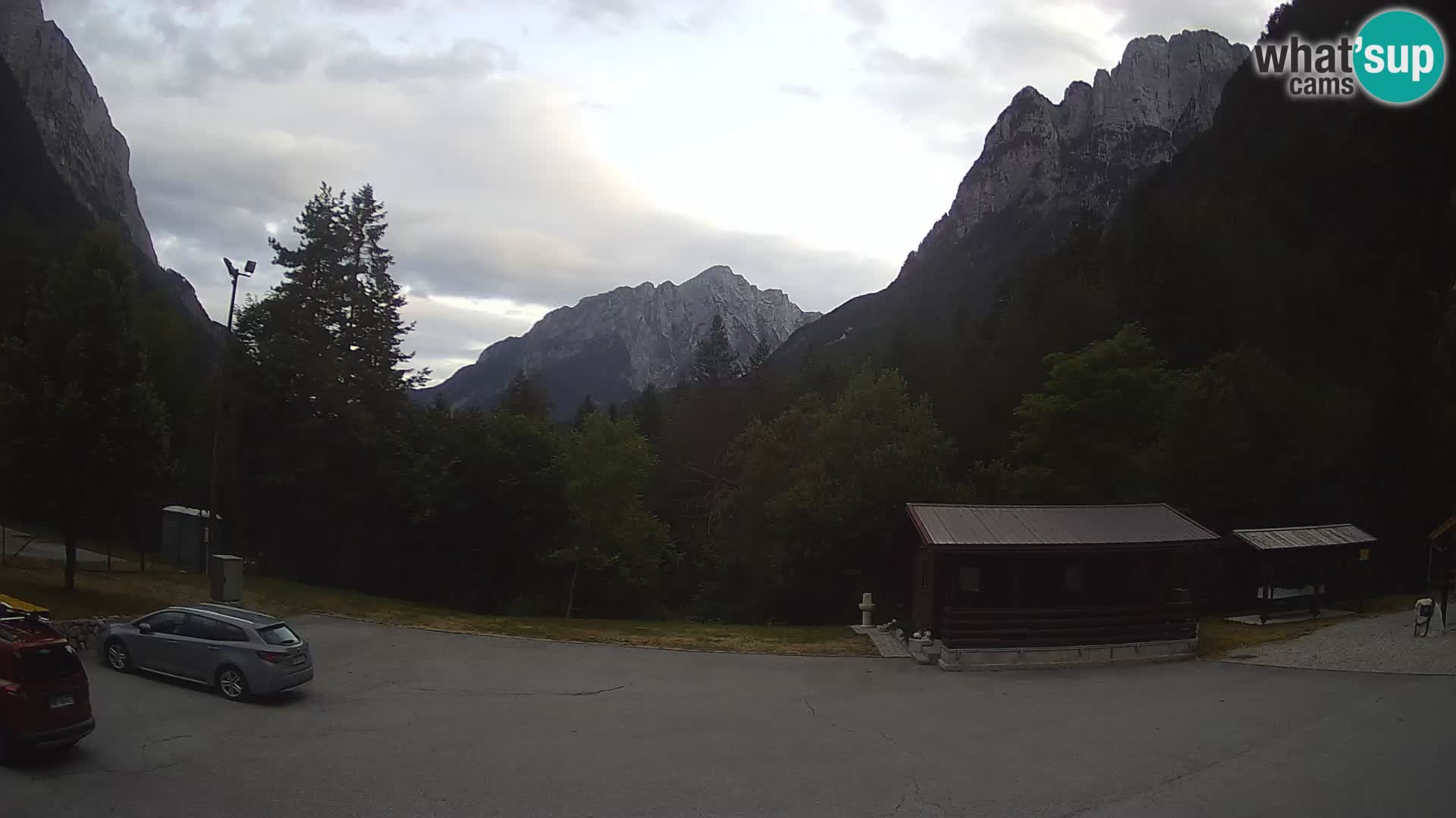 Log pod Mangartom webcam – View to Jerebica and Rombon – Bovec – Slovenia