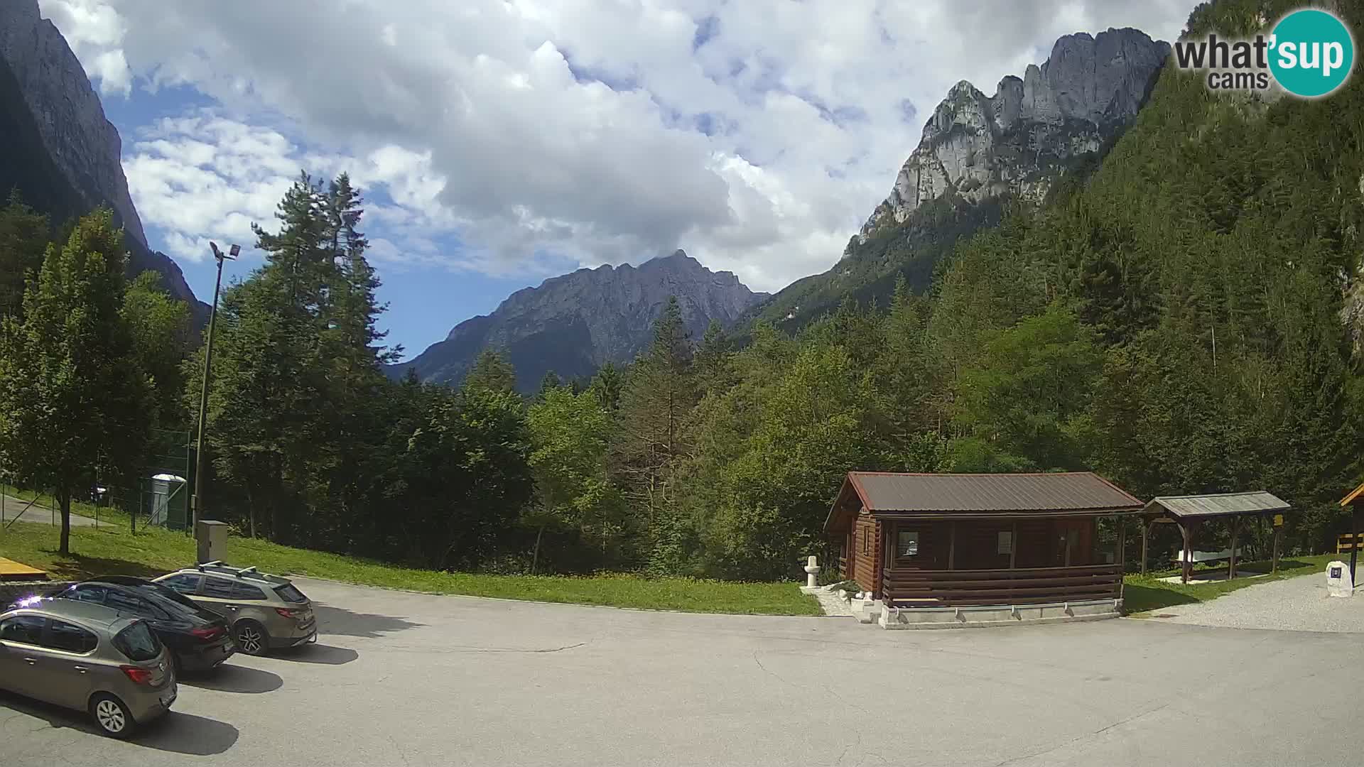 Log pod Mangartom webcam – View to Jerebica and Rombon – Bovec – Slovenia