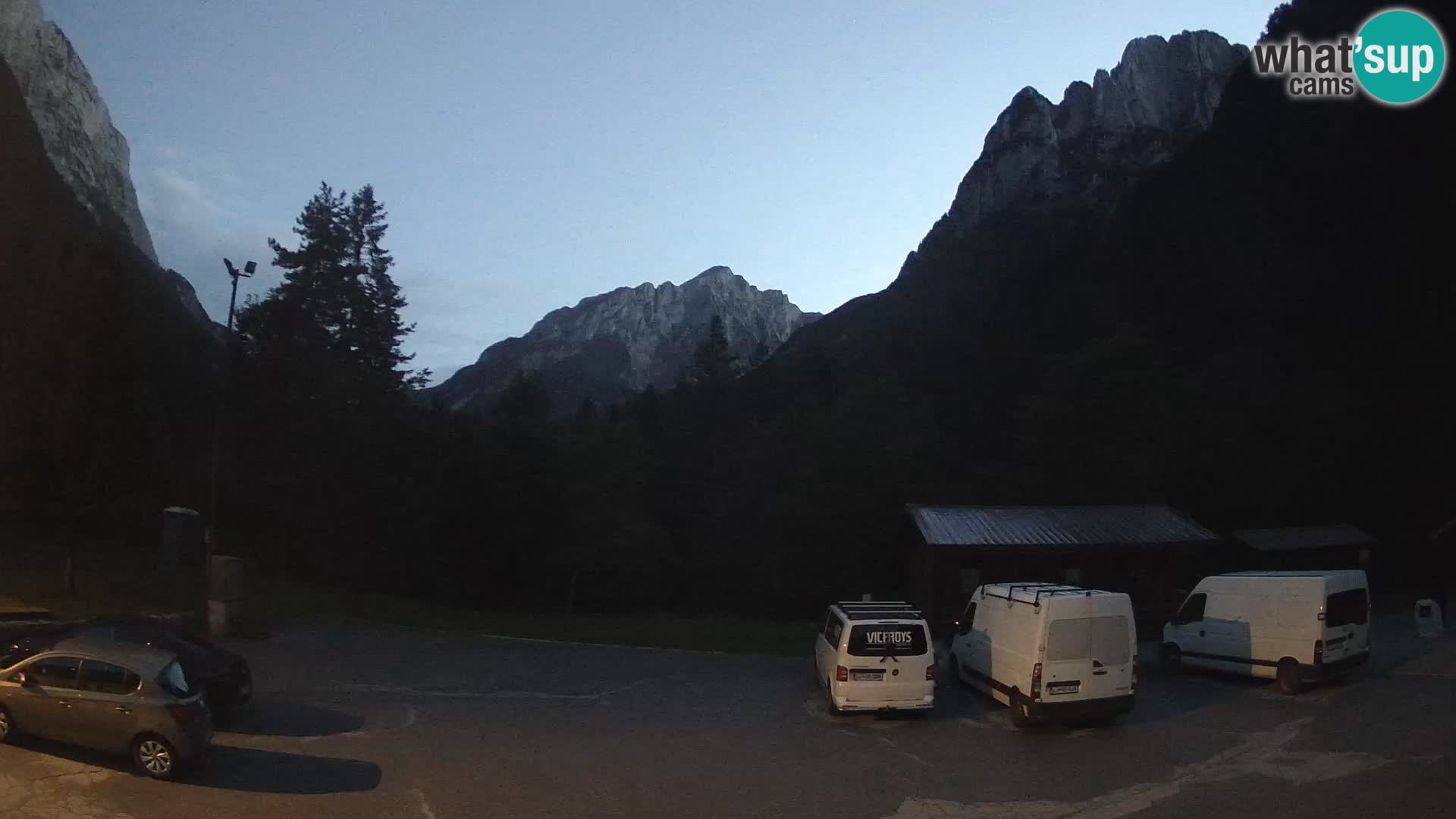 Log pod Mangartom webcam – View to Jerebica and Rombon – Bovec – Slovenia