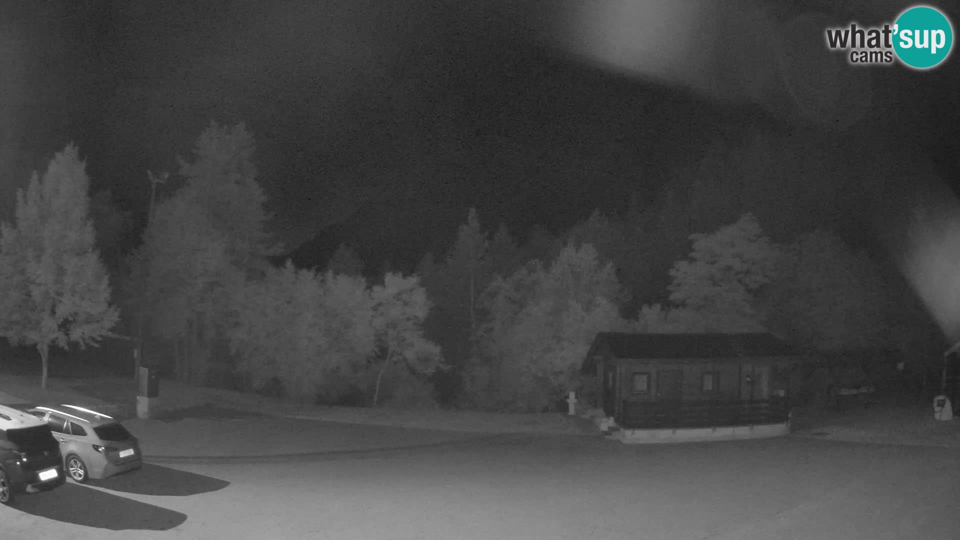Spletna kamera Log pod Mangartom – Pogled na Jerebico in Rombon – Bovec – Slovenija