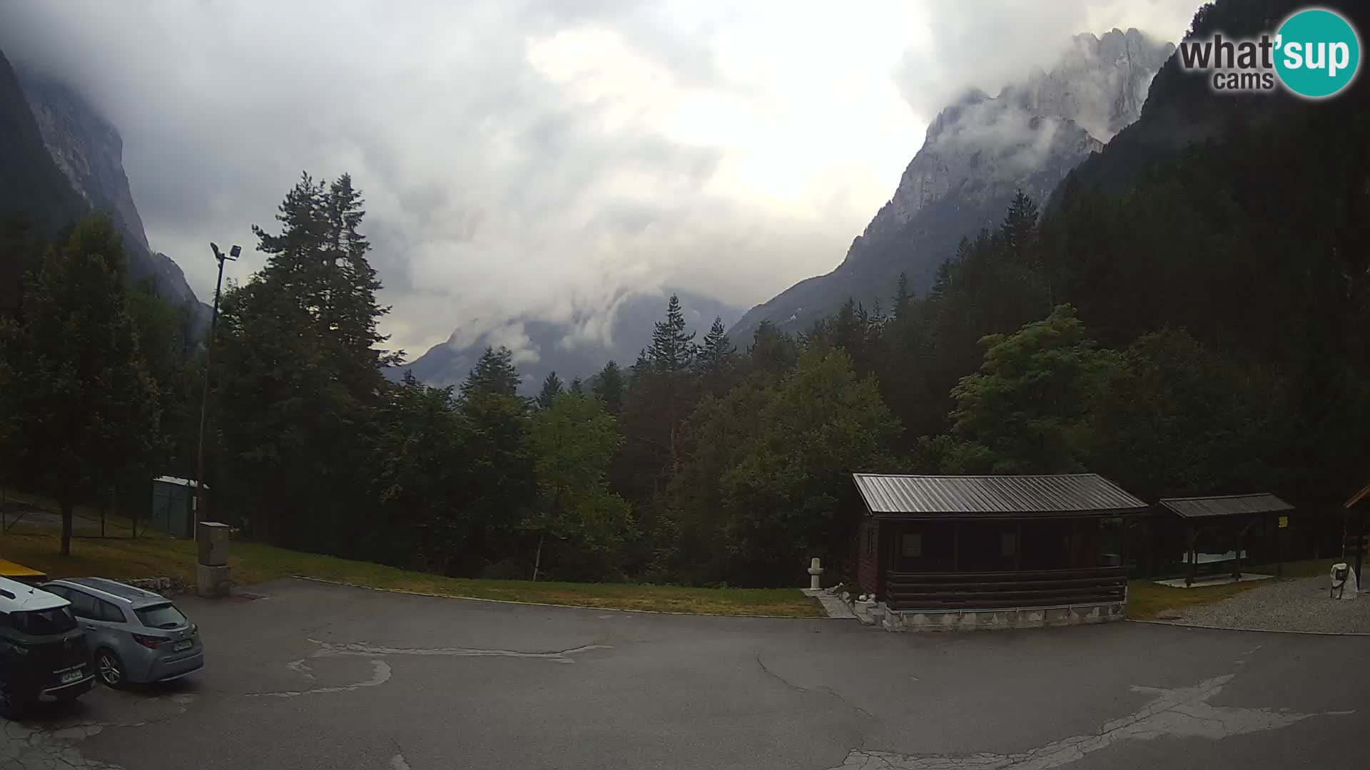 Web kamera Log pod Mangartom – Pogled na Jerebicu i Rombon – Bovec – Slovenija