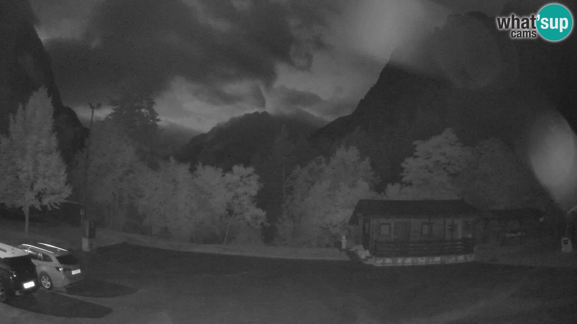 Log pod Mangartom Webcam – Blick auf Jerebica und Rombon – Bovec – Slowenien
