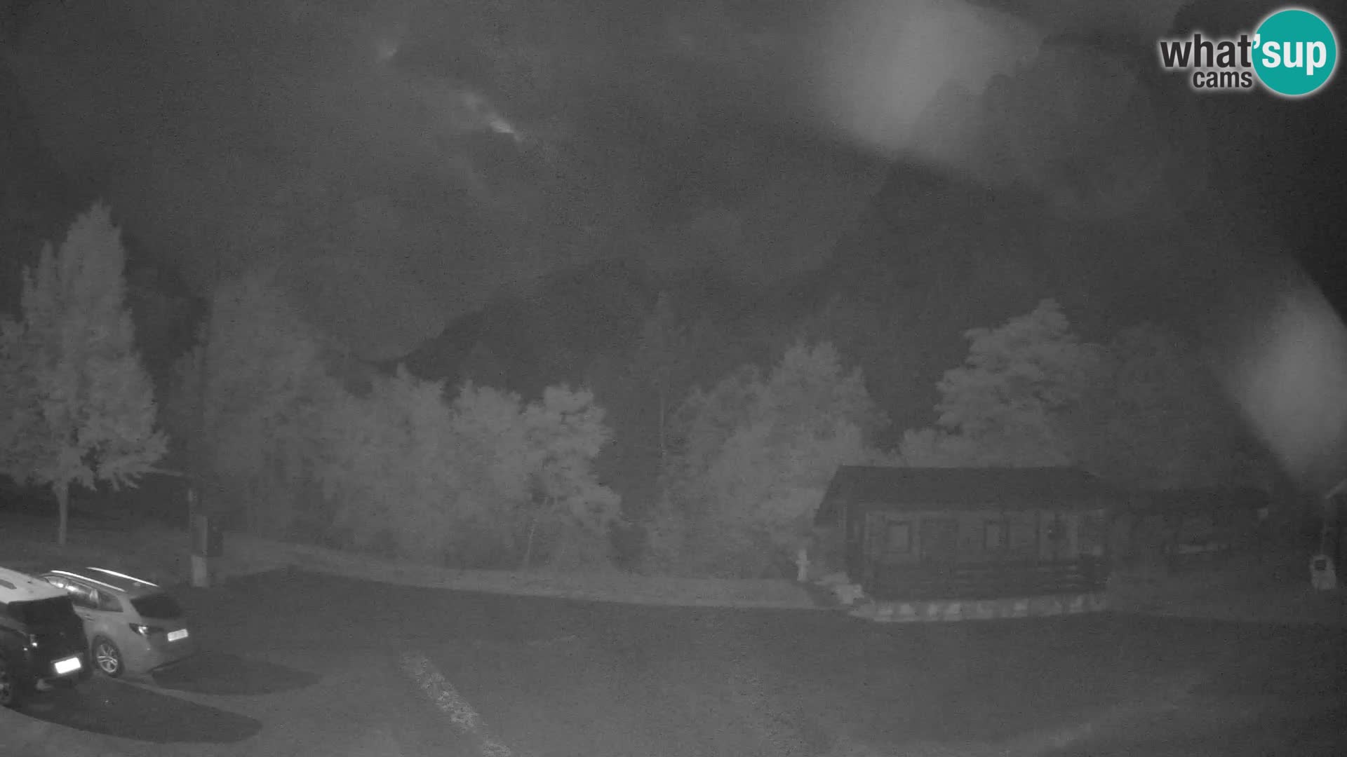 Spletna kamera Log pod Mangartom – Pogled na Jerebico in Rombon – Bovec – Slovenija