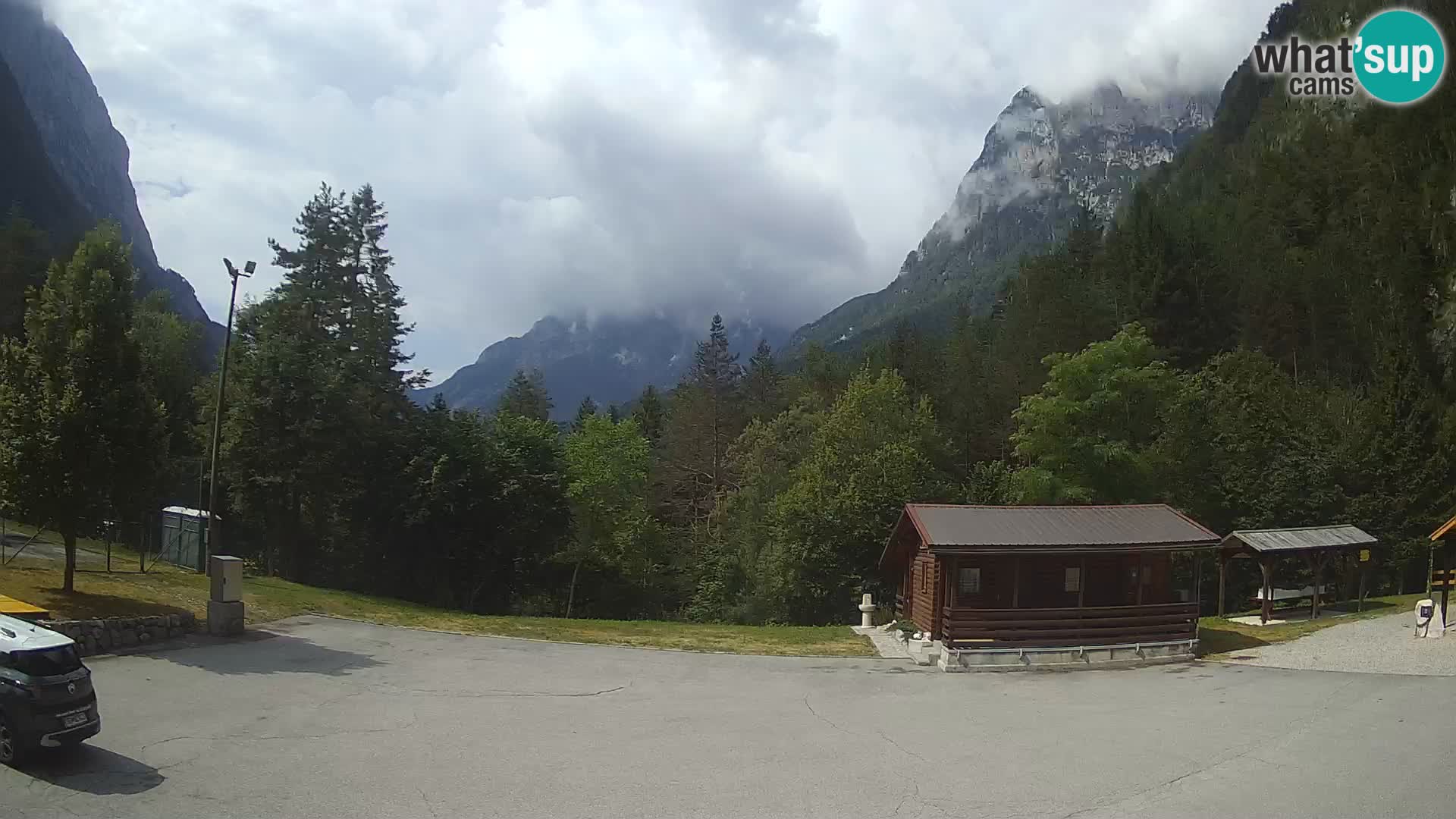 Log pod Mangartom webcam – Vue sur Jerebica et Rombon – Bovec – Slovénie