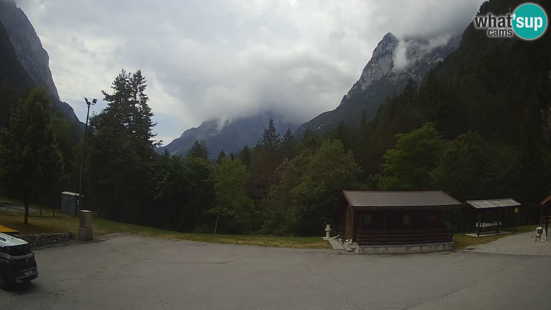 Log pod Mangartom webcam – Vue sur Jerebica et Rombon – Bovec – Slovénie