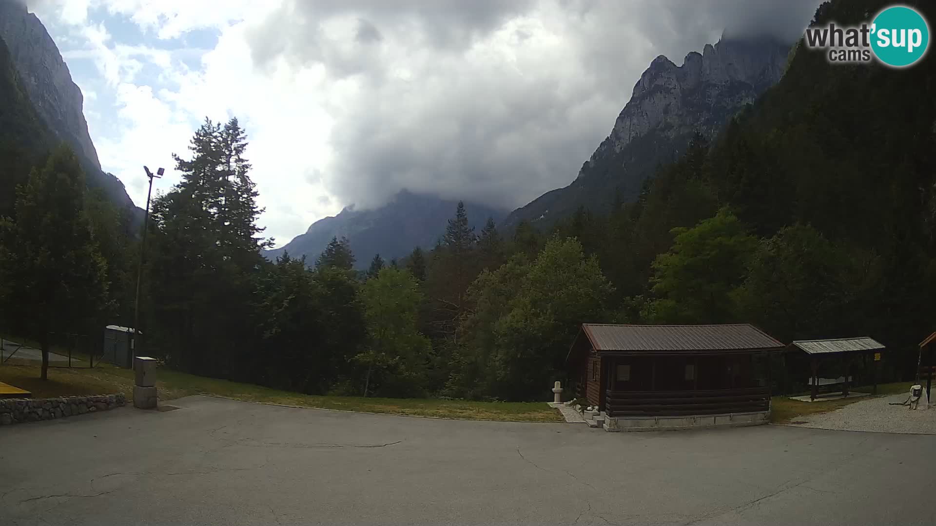 Log pod Mangartom webcam – View to Jerebica and Rombon – Bovec – Slovenia