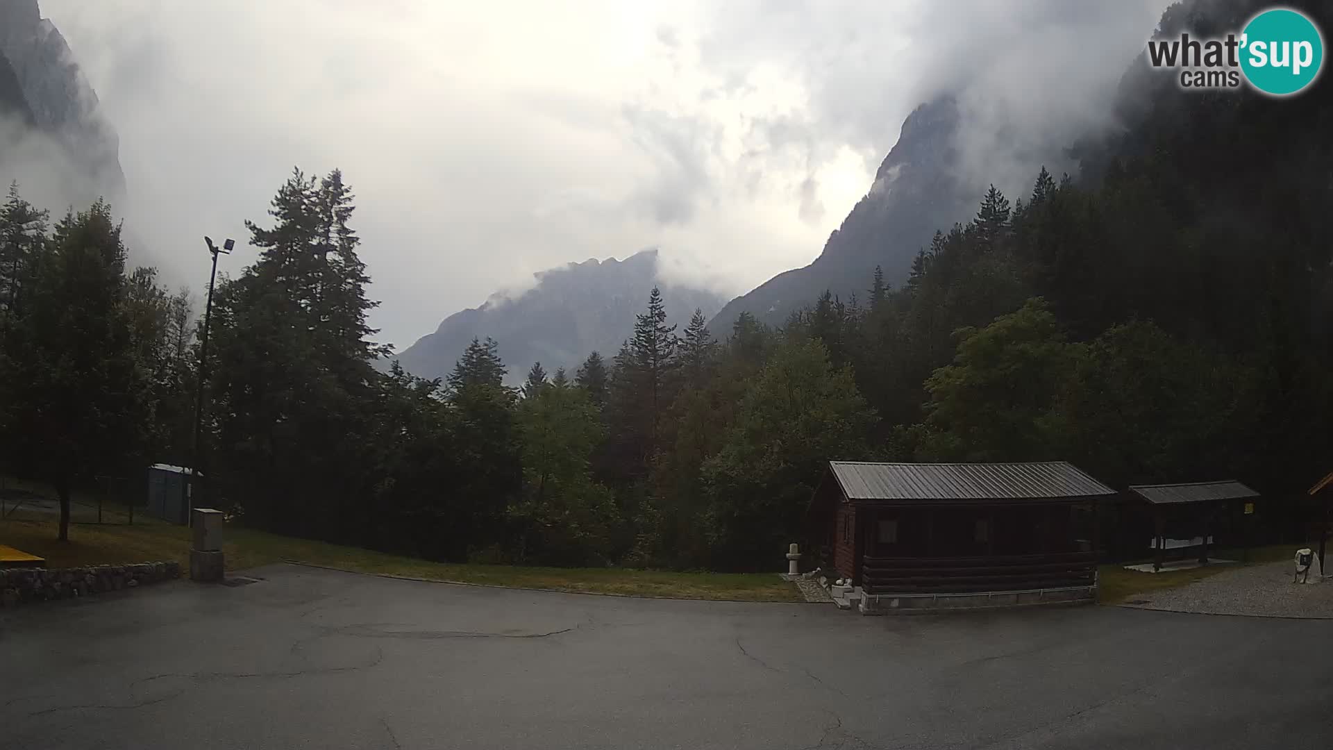 Log pod Mangartom webcam – View to Jerebica and Rombon – Bovec – Slovenia