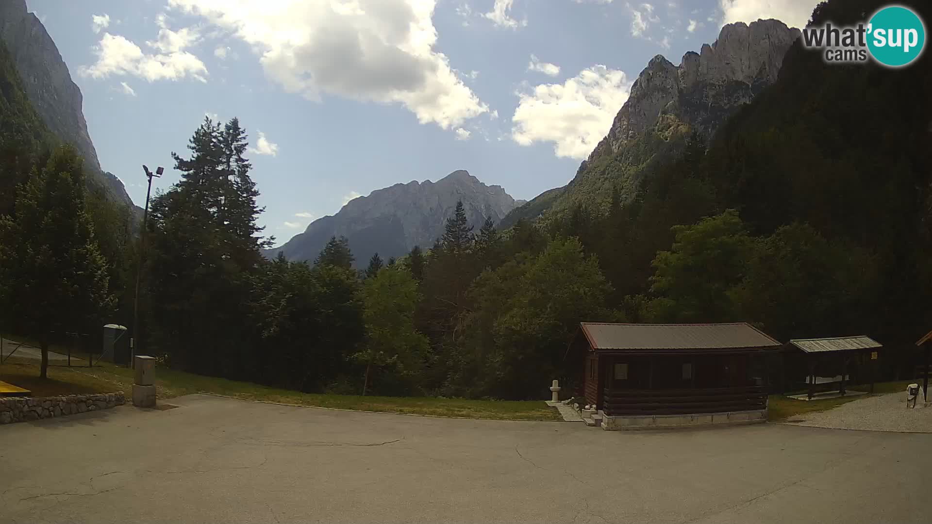 Log pod Mangartom Webcam – Blick auf Jerebica und Rombon – Bovec – Slowenien